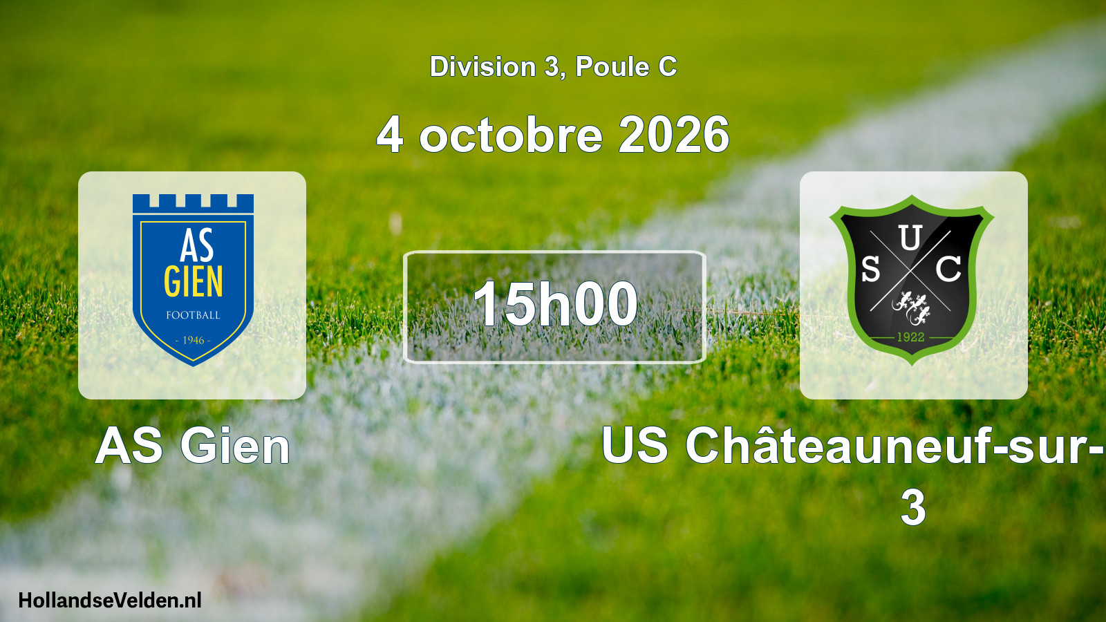 Scheduled Match: AS Gien - US Châteauneuf-sur-Loire 3 (4 October 2026)
