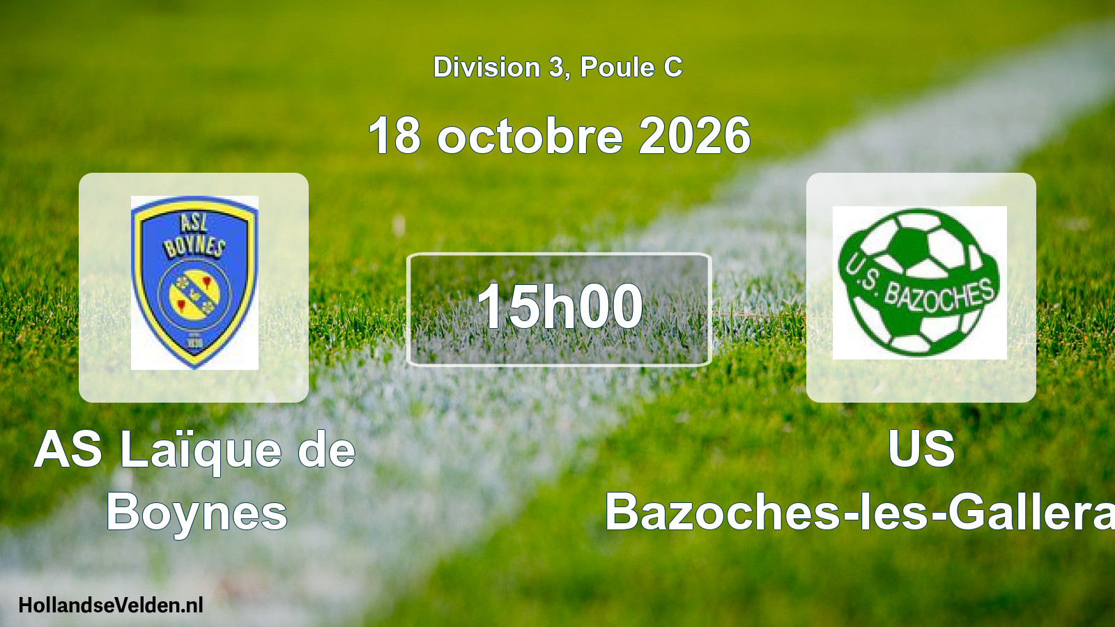Scheduled Match: AS Laïque de Boynes - US Bazoches-les-Gallerandes (18 October 2026)