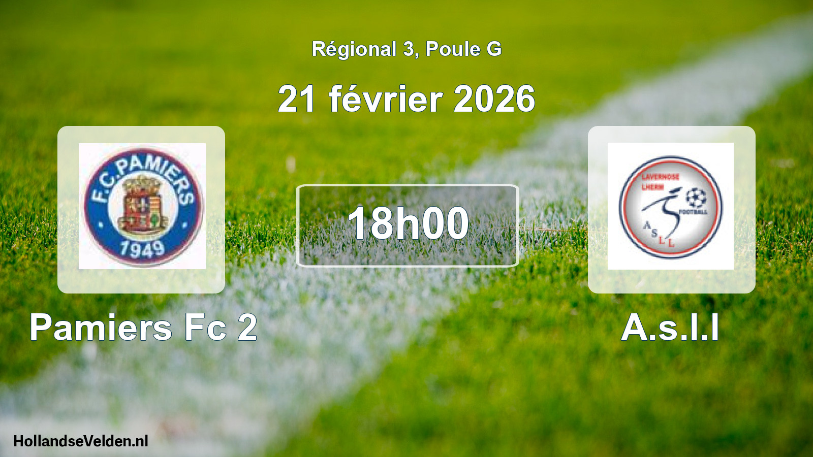 Scheduled Match: Pamiers Fc 2 - A.s.l.l (21 February 2026)