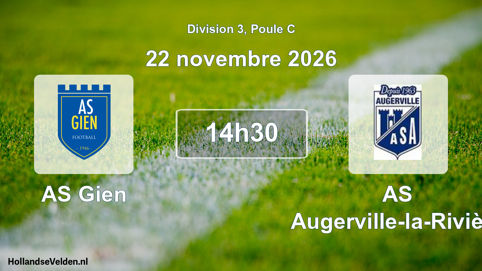 Scheduled Match: AS Gien - AS Augerville-la-Rivière (22 November 2026)
