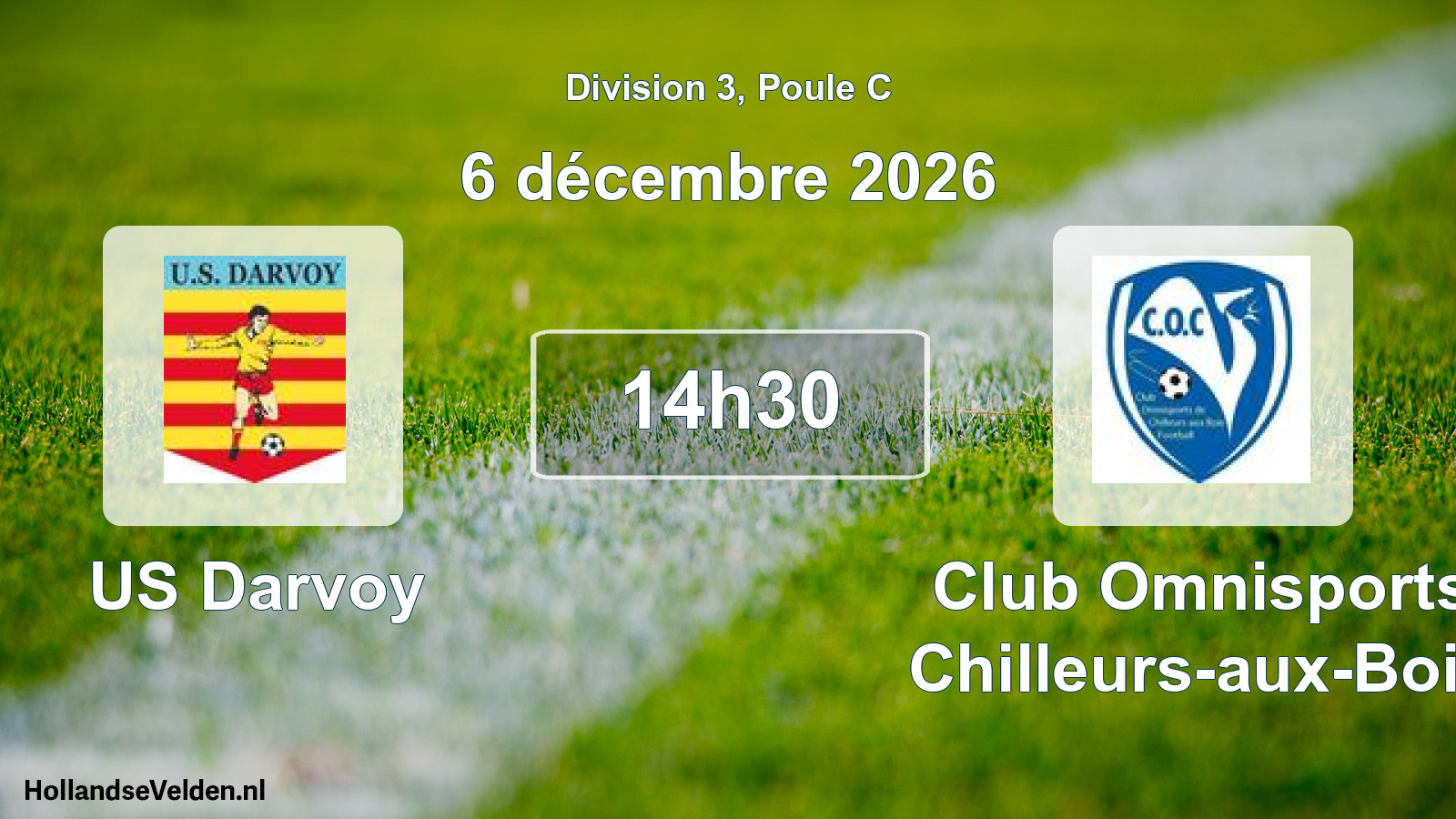 Scheduled Match: US Darvoy - Club Omnisports Chilleurs-aux-Bois (6 December 2026)
