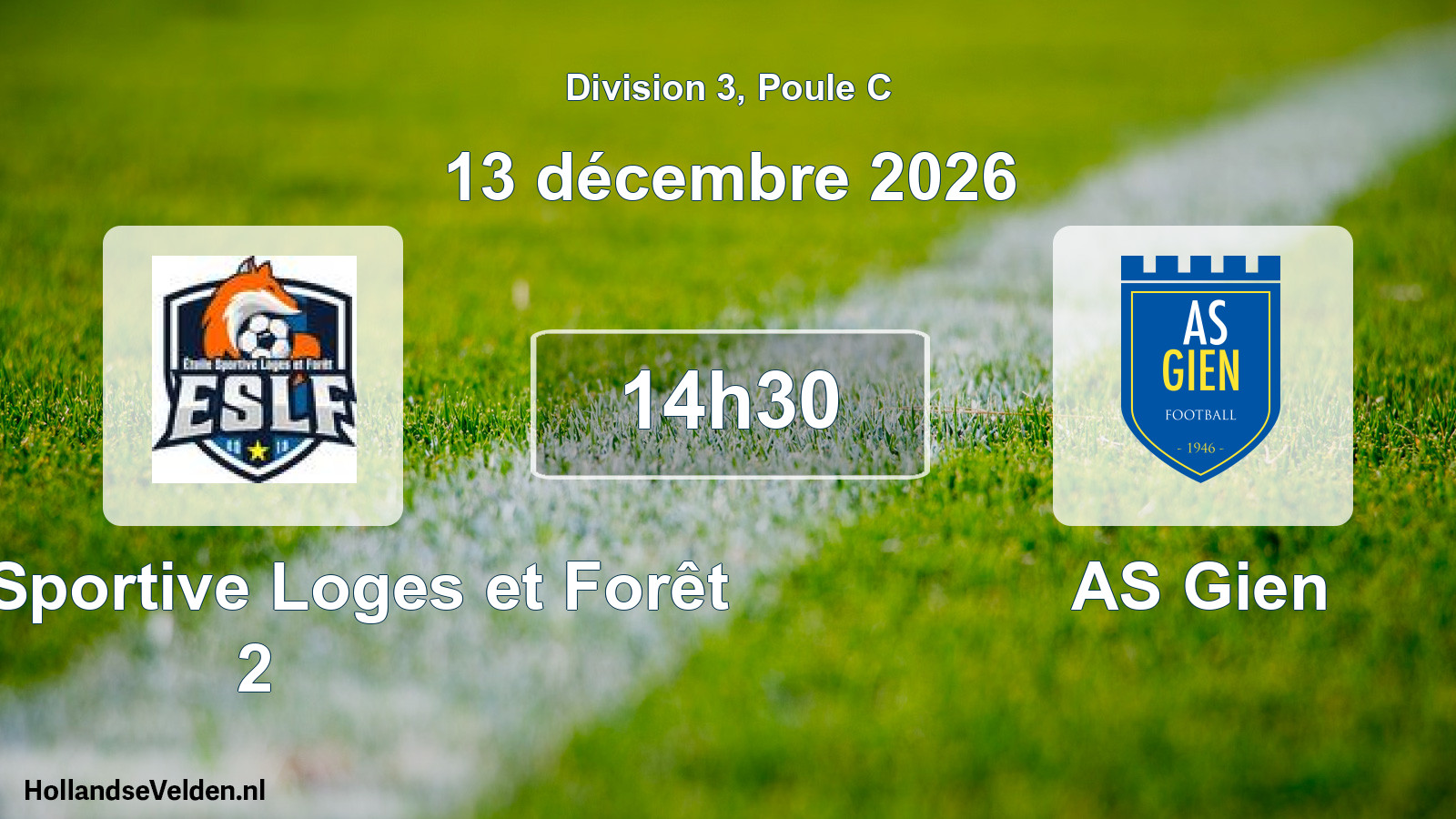 Scheduled Match: Étoile Sportive Loges et Forêt 2 - AS Gien (13 December 2026)