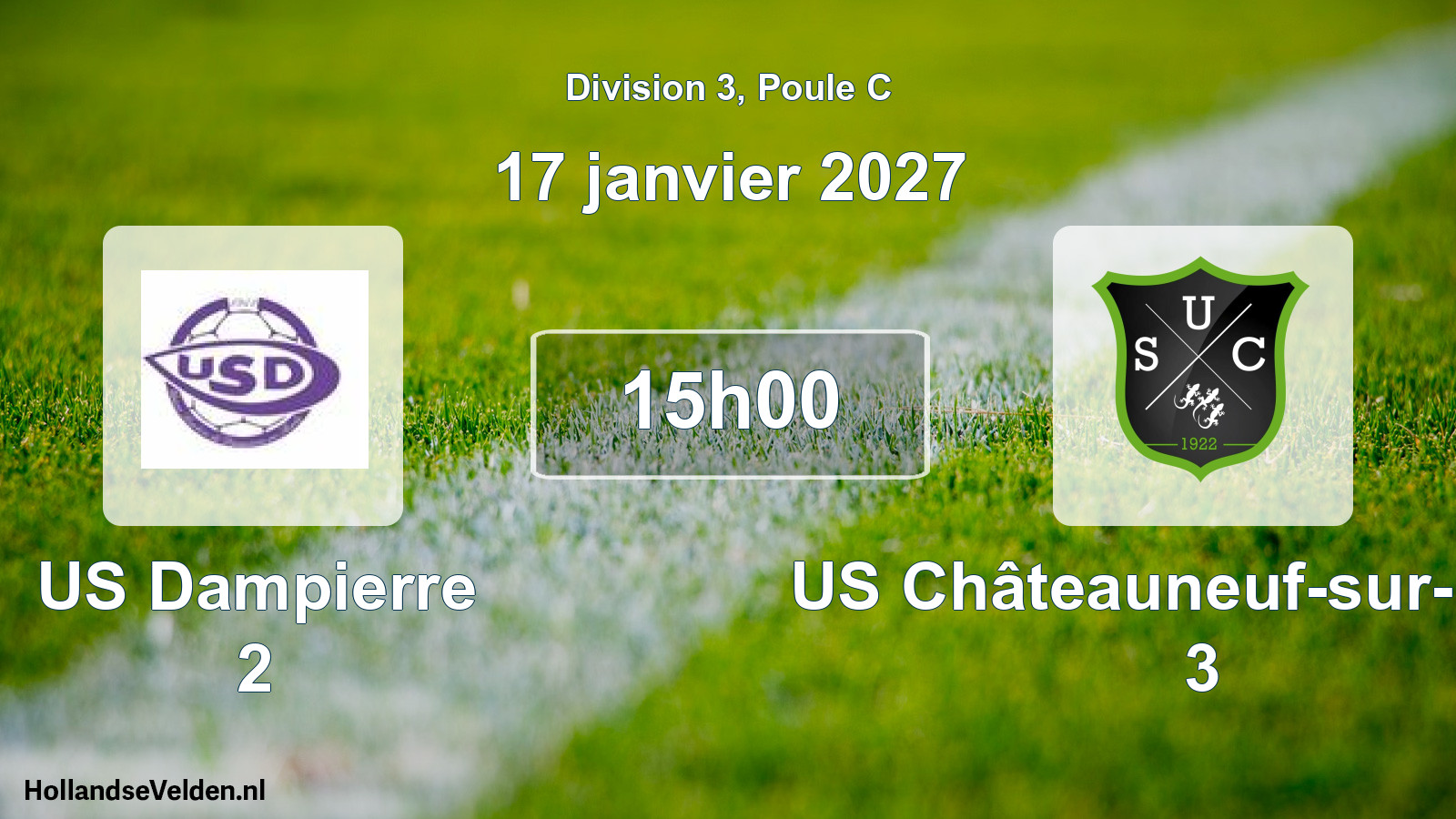 Scheduled Match: US Dampierre 2 - US Châteauneuf-sur-Loire 3 (17 January 2027)