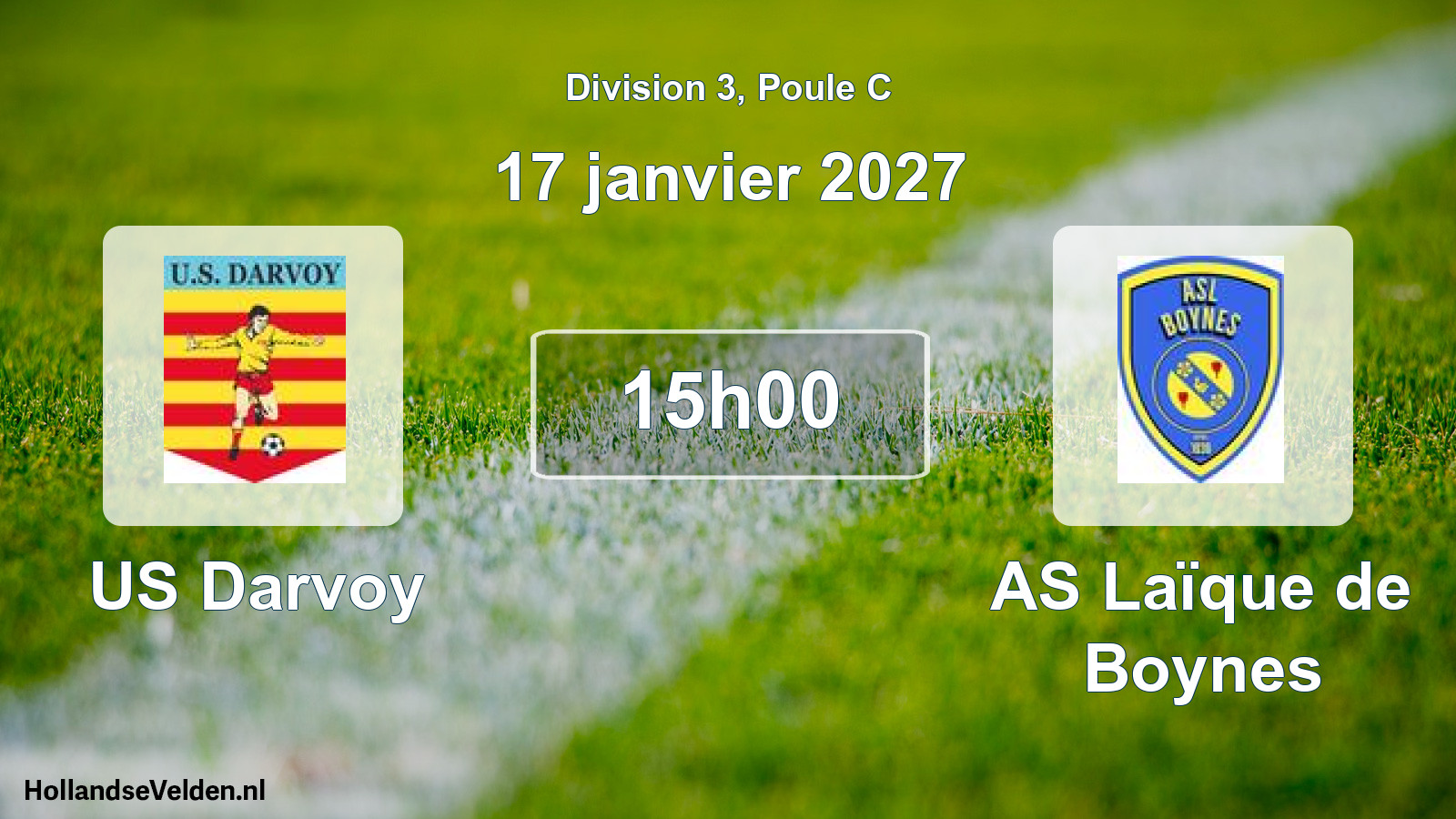 Scheduled Match: US Darvoy - AS Laïque de Boynes (17 January 2027)