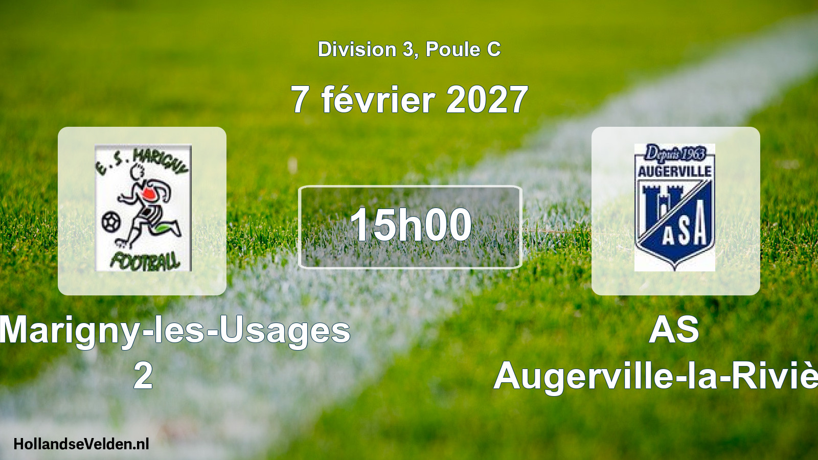Scheduled Match: ES Marigny-les-Usages 2 - AS Augerville-la-Rivière (7 February 2027)