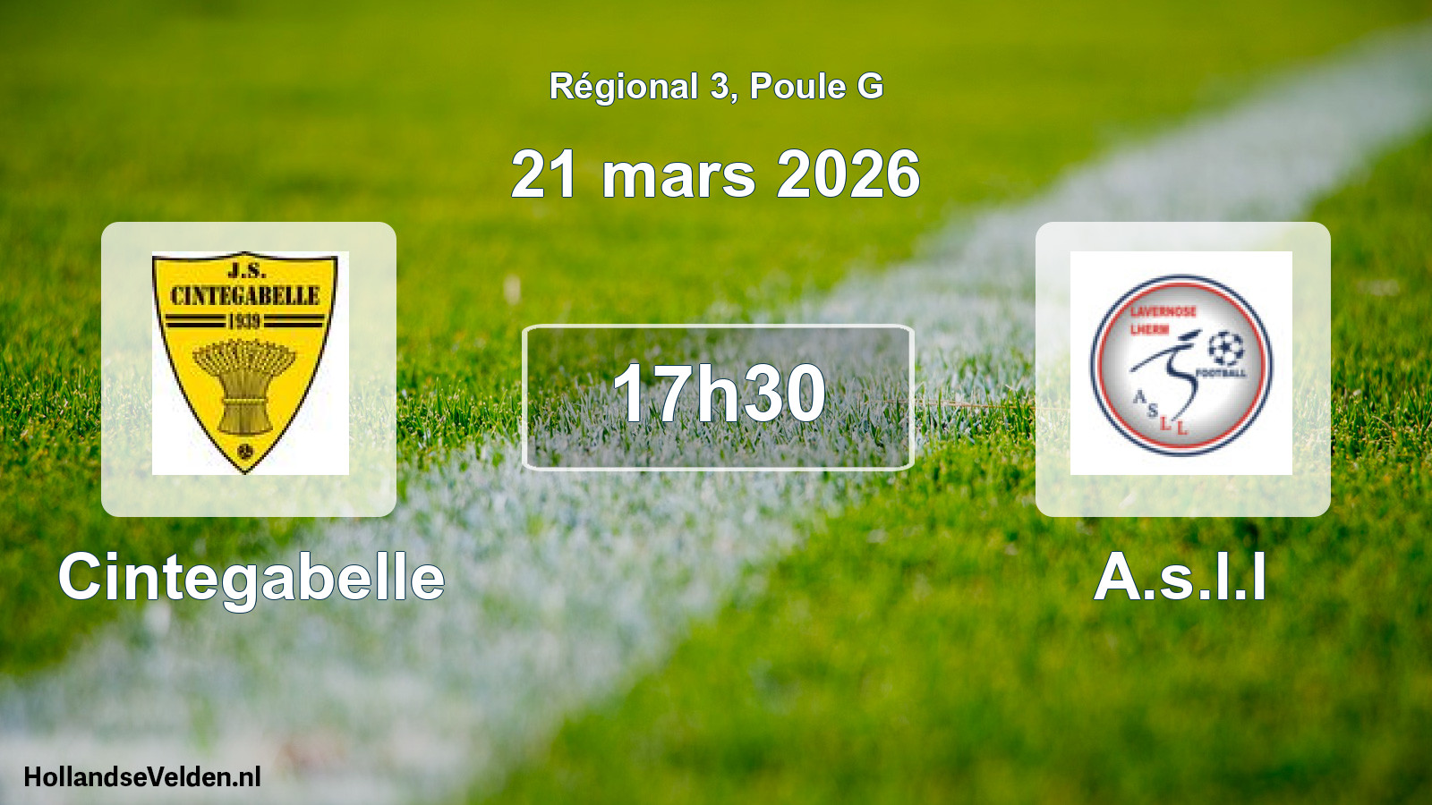 Geplande wedstrijd: Cintegabelle - A.s.l.l (21 mars 2026)