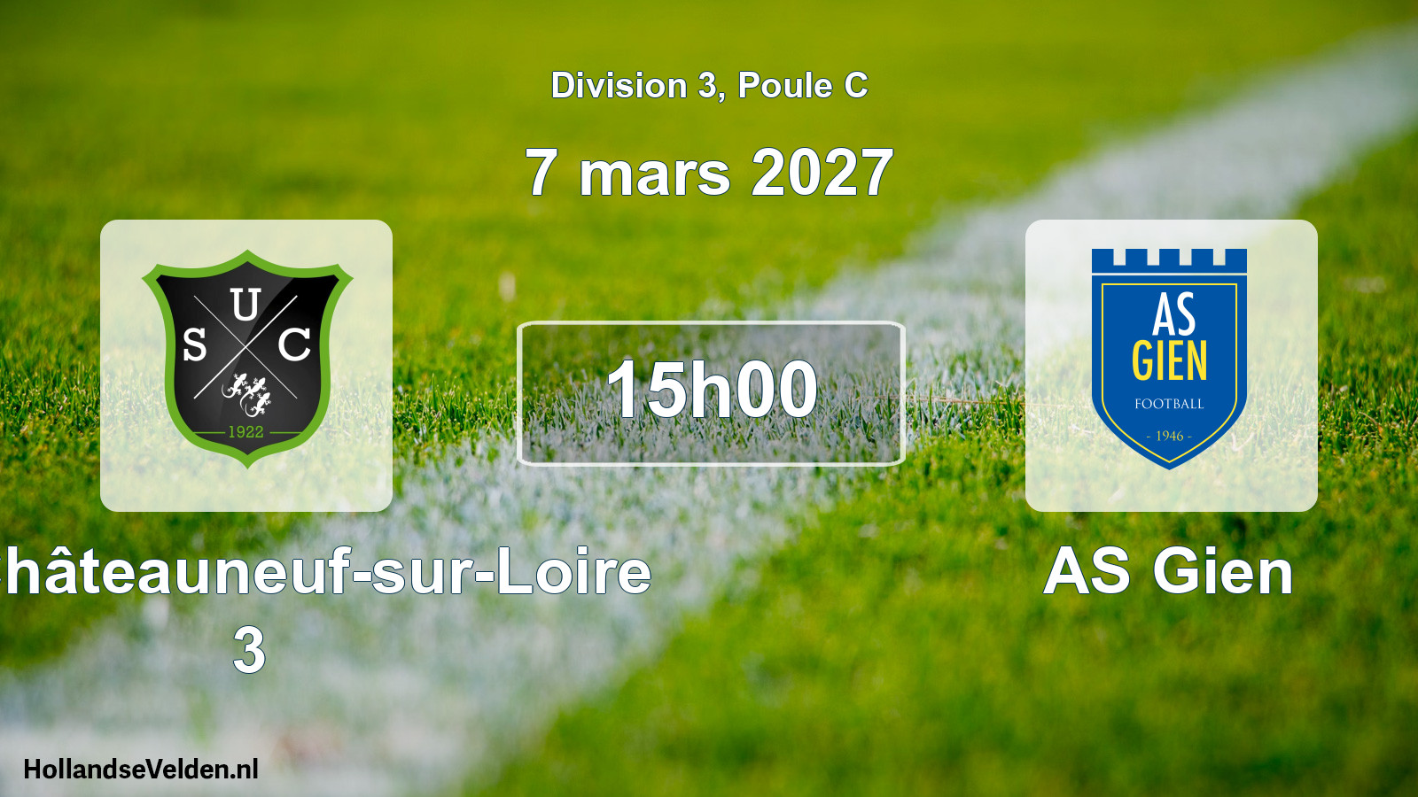Scheduled Match: US Châteauneuf-sur-Loire 3 - AS Gien (7 March 2027)