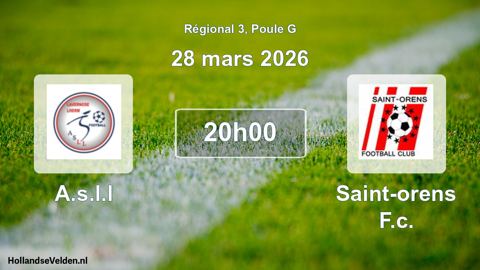Geplande wedstrijd: A.s.l.l - Saint-orens F.c. (28 maart 2026)