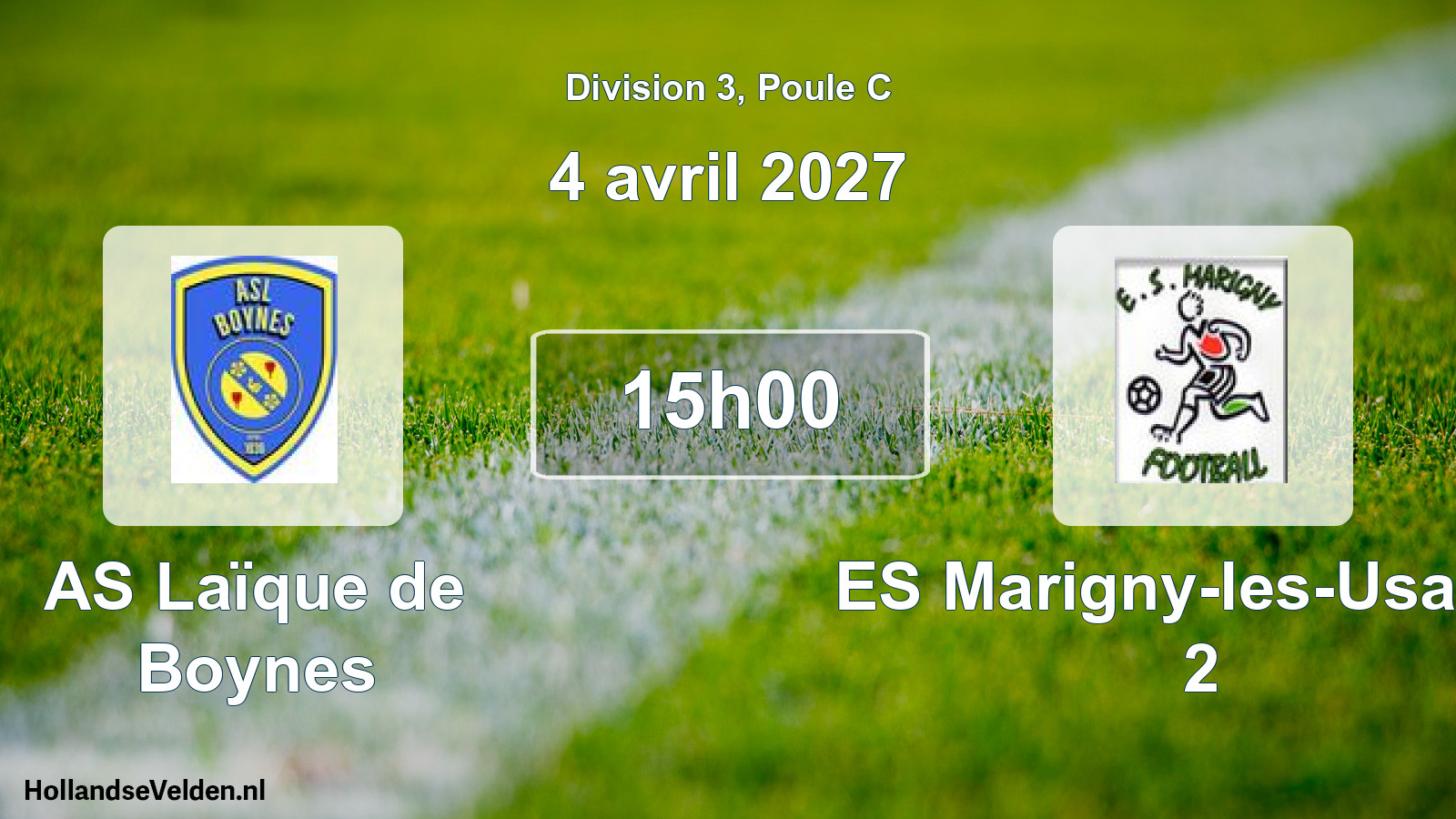 Scheduled Match: AS Laïque de Boynes - ES Marigny-les-Usages 2 (4 April 2027)