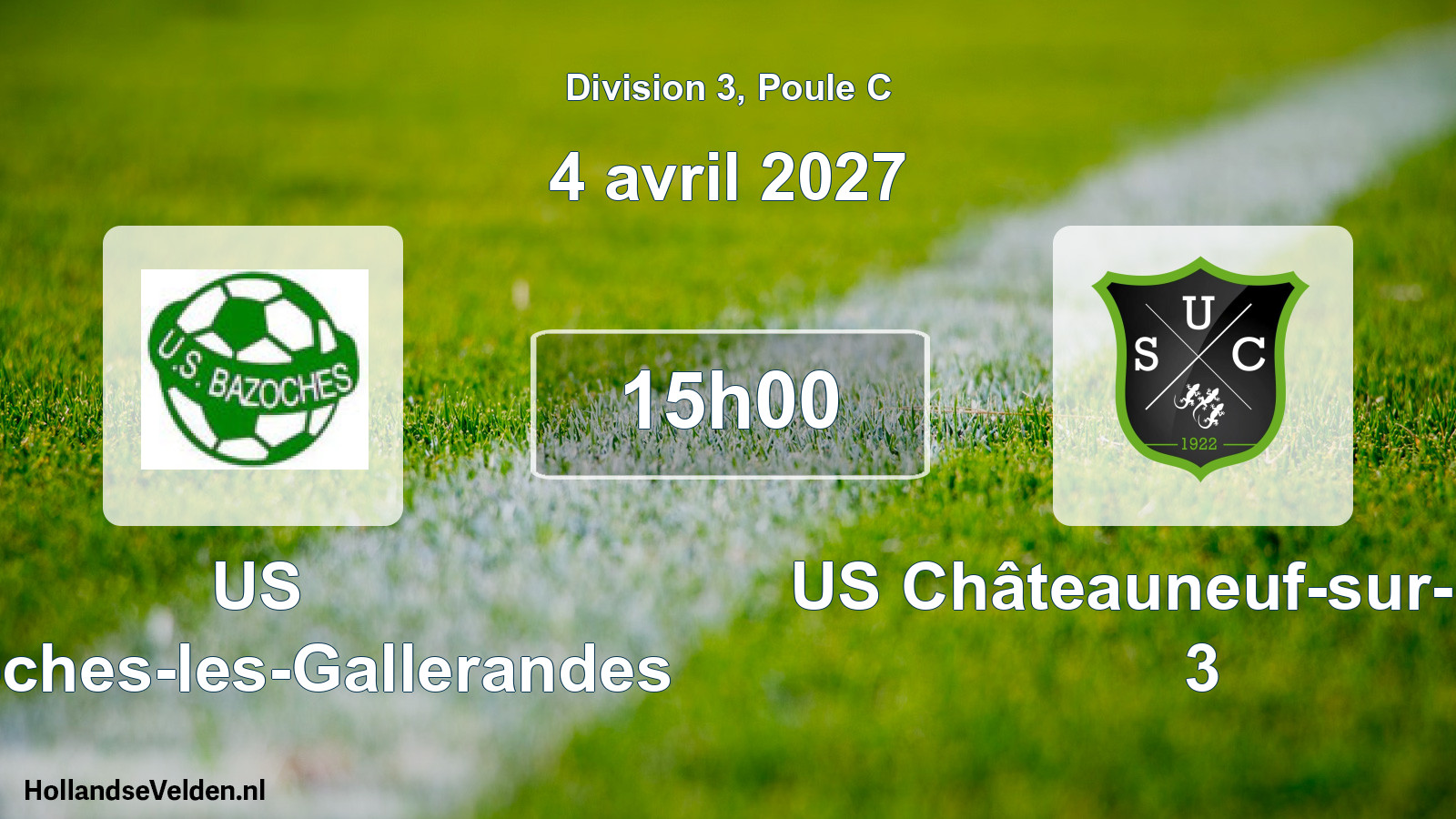 Scheduled Match: US Bazoches-les-Gallerandes - US Châteauneuf-sur-Loire 3 (4 April 2027)