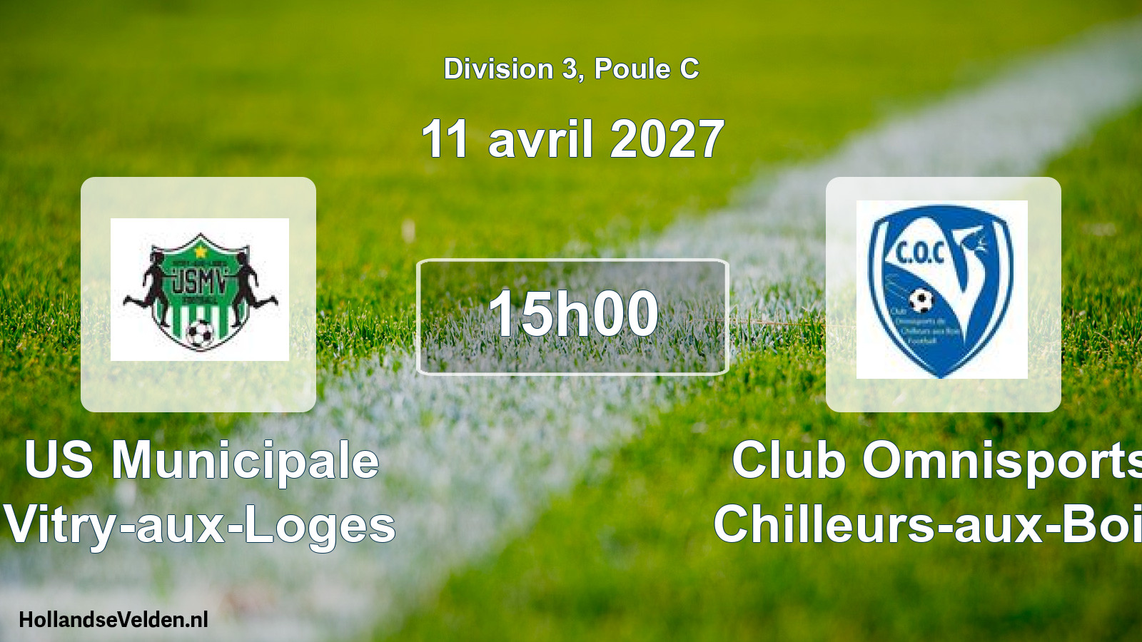 Scheduled Match: US Municipale Vitry-aux-Loges - Club Omnisports Chilleurs-aux-Bois (11 April 2027)