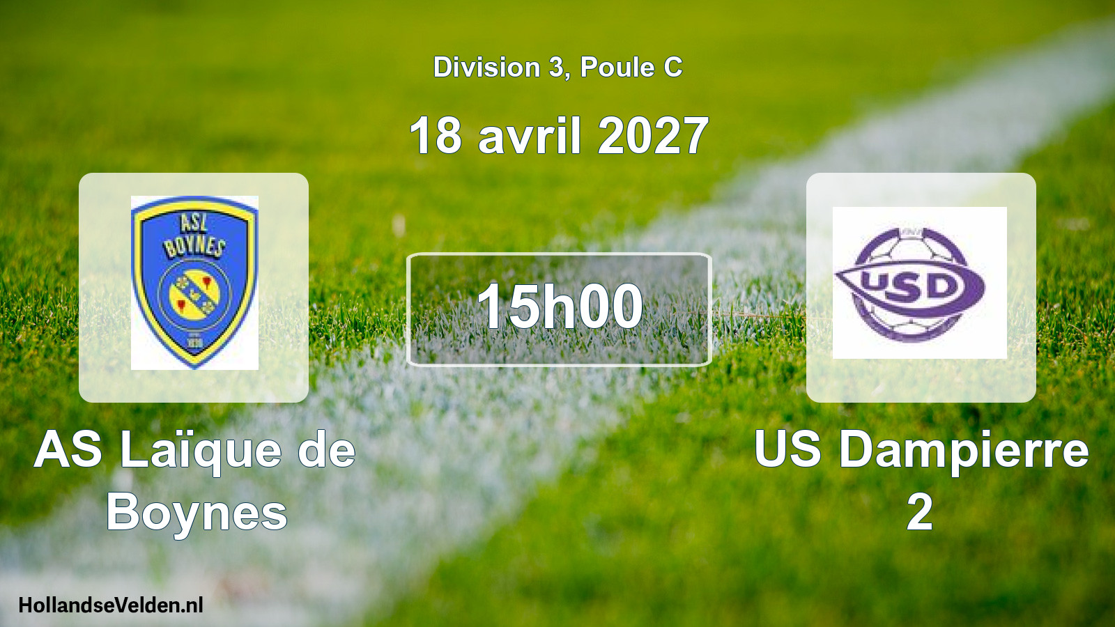 Scheduled Match: AS Laïque de Boynes - US Dampierre 2 (18 April 2027)