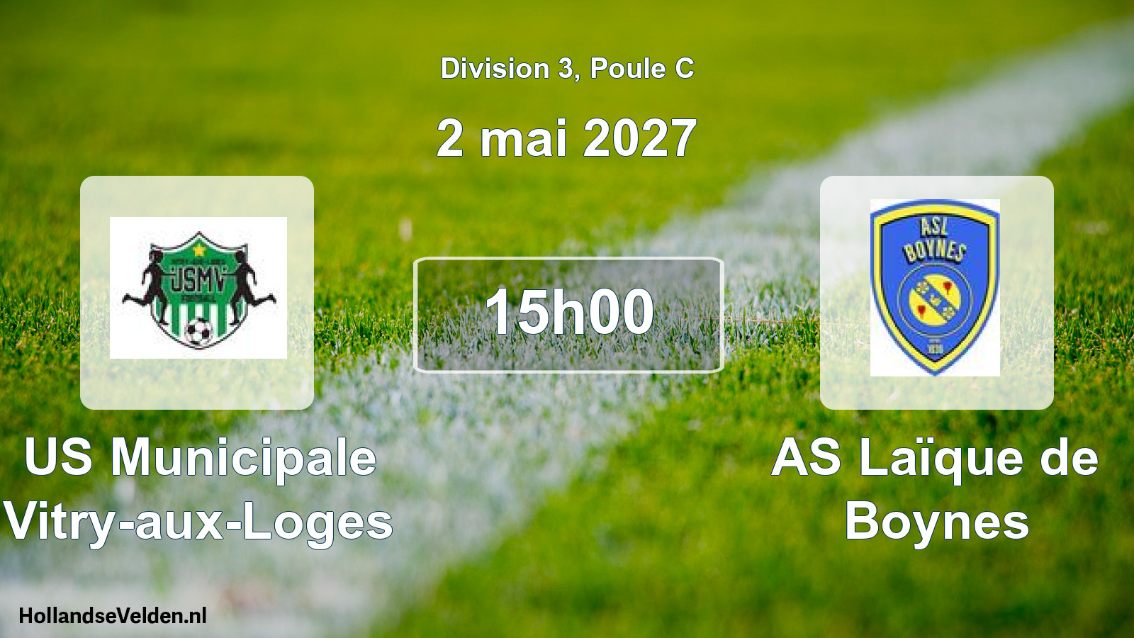 Match programmé: US Municipale Vitry-aux-Loges - AS Laïque de Boynes (2 mai 2027)