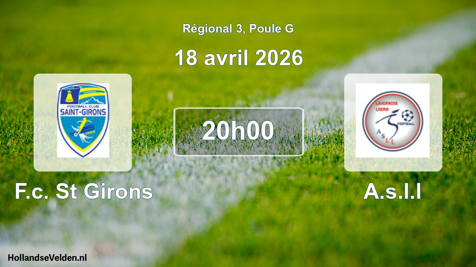 Scheduled Match: F.c. St Girons - A.s.l.l (18 April 2026)