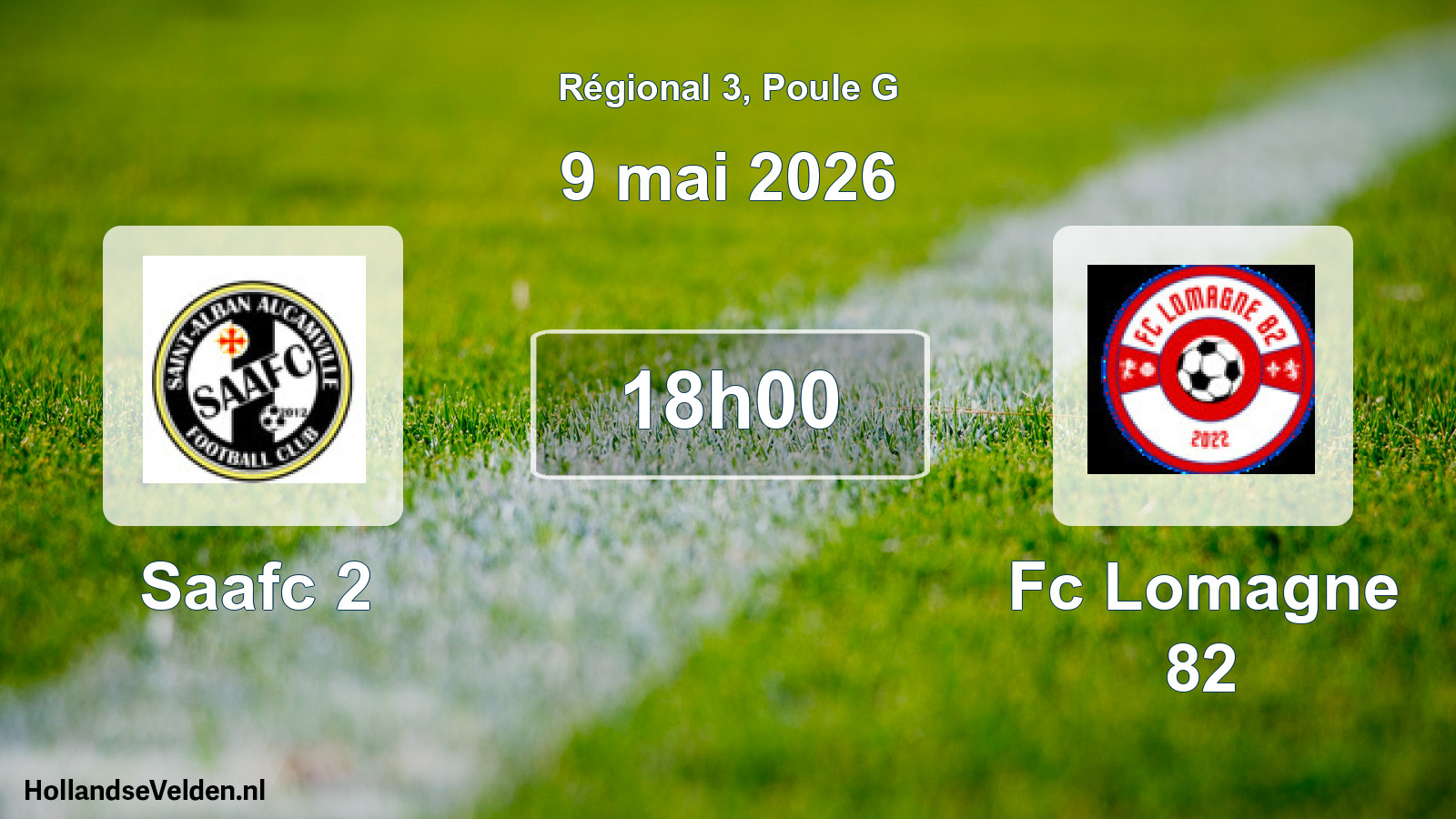Geplande wedstrijd: Saafc 2 - Fc Lomagne 82 (9 mai 2026)