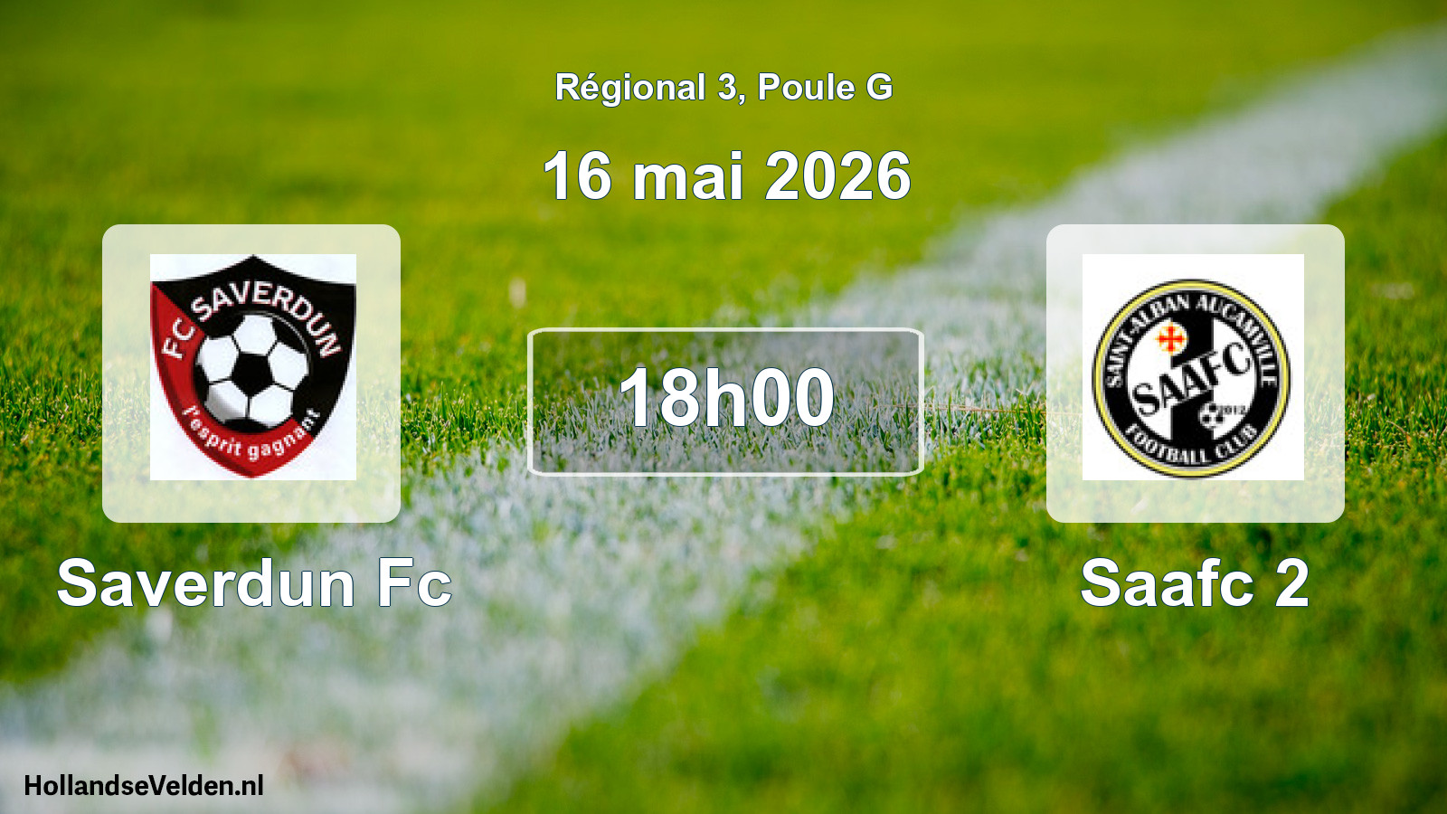 Geplande wedstrijd: Saverdun Fc - Saafc 2 (16 mai 2026)