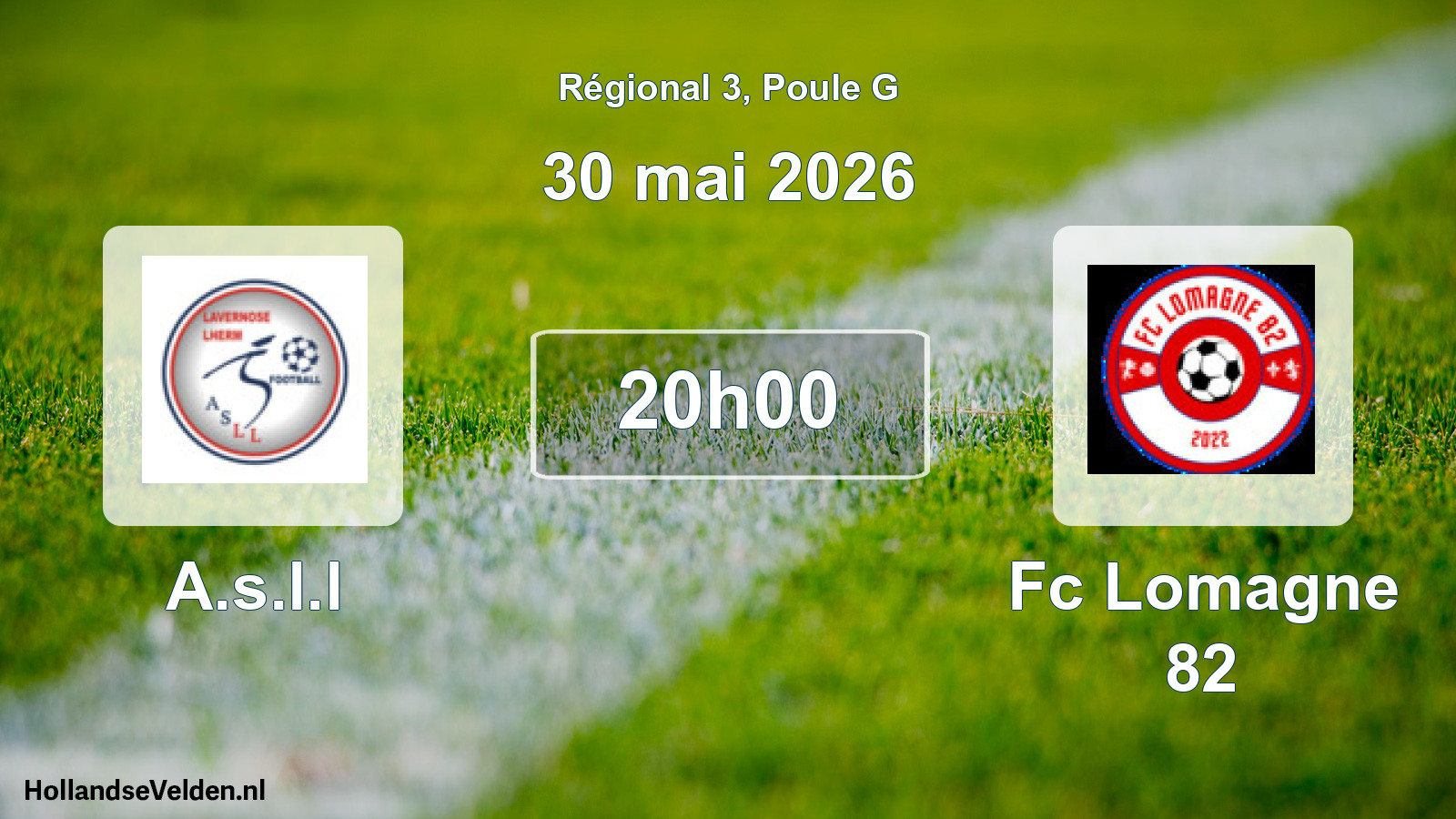 Geplande wedstrijd: A.s.l.l - Fc Lomagne 82 (30 mai 2026)