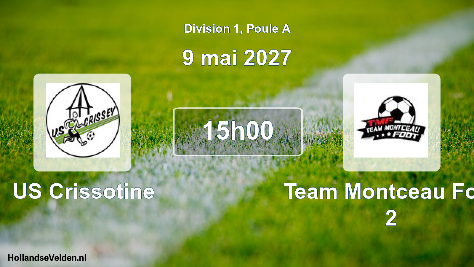 Match programmé: US Crissotine - Team Montceau Foot 2 (9 mai 2027)
