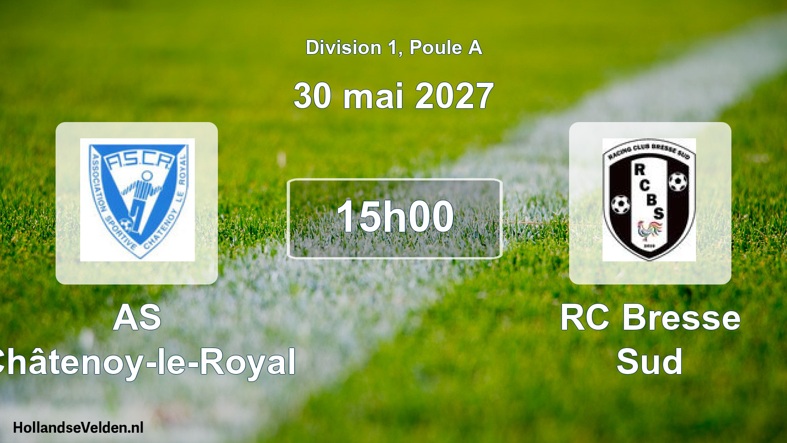 Match programmé: AS Châtenoy-le-Royal - RC Bresse Sud (30 mai 2027)