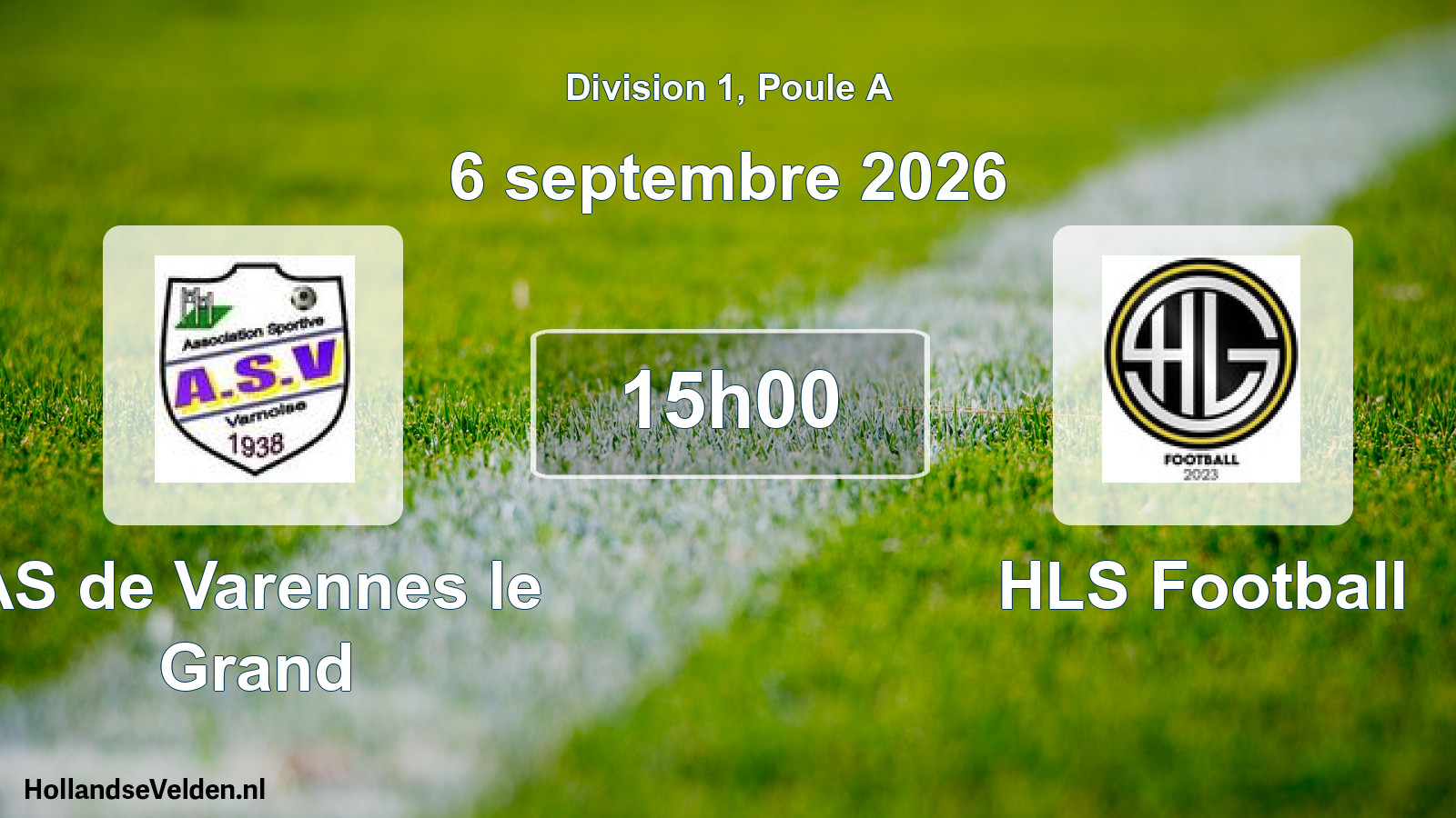 Match programmé: AS de Varennes le Grand - HLS Football (6 septembre 2026)