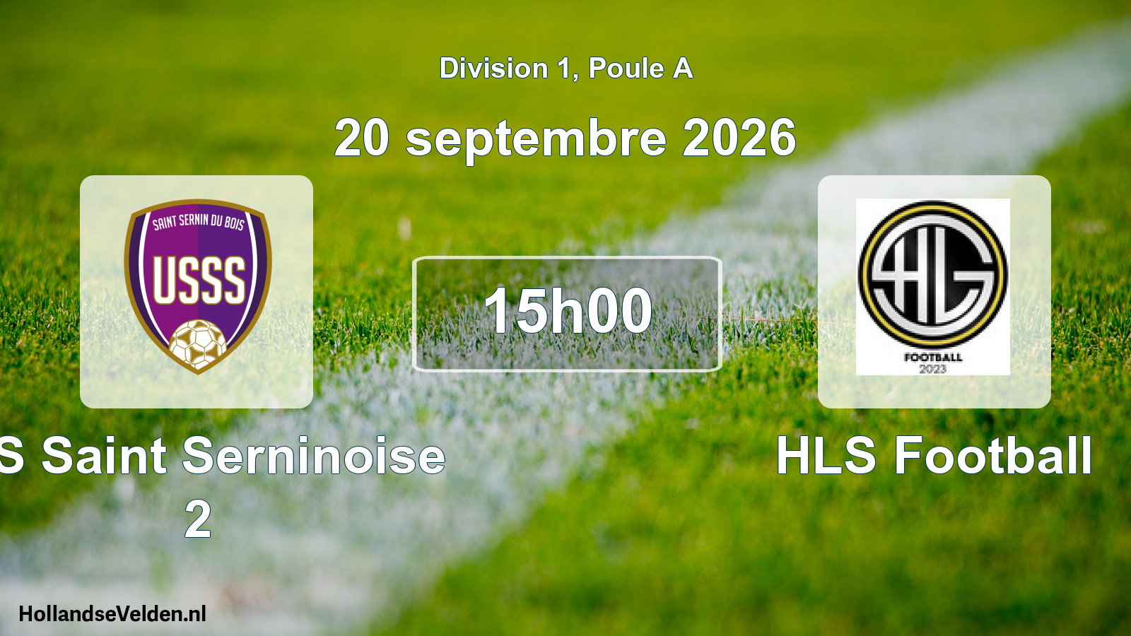 Scheduled Match: US Saint Serninoise 2 - HLS Football (20 September 2026)