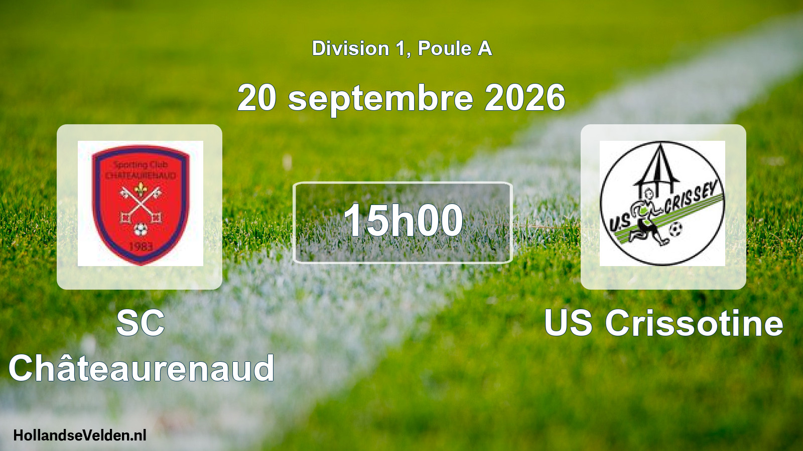 Match programmé: SC Châteaurenaud - US Crissotine (20 septembre 2026)