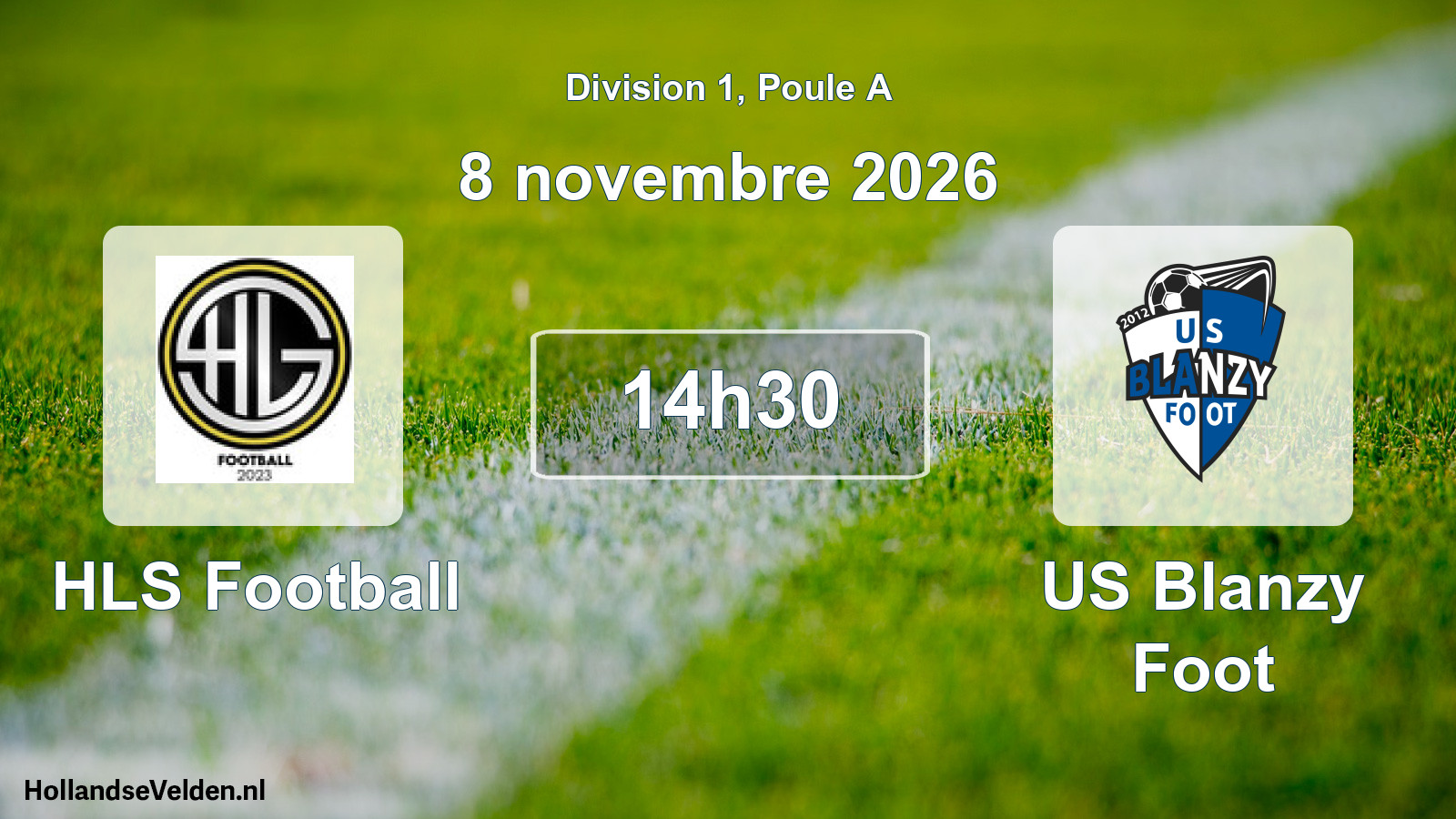 Scheduled Match: HLS Football - US Blanzy Foot (8 November 2026)