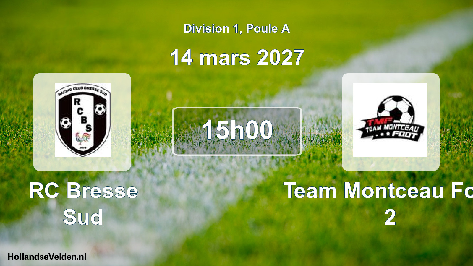 Scheduled Match: RC Bresse Sud - Team Montceau Foot 2 (14 March 2027)