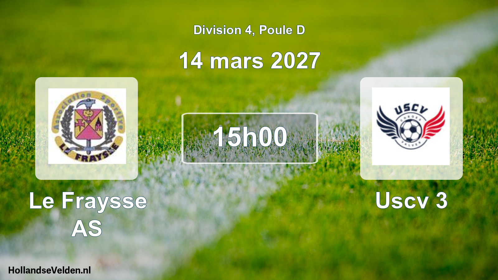 Match programmé: Le Fraysse AS - Uscv 3 (14 mars 2027)