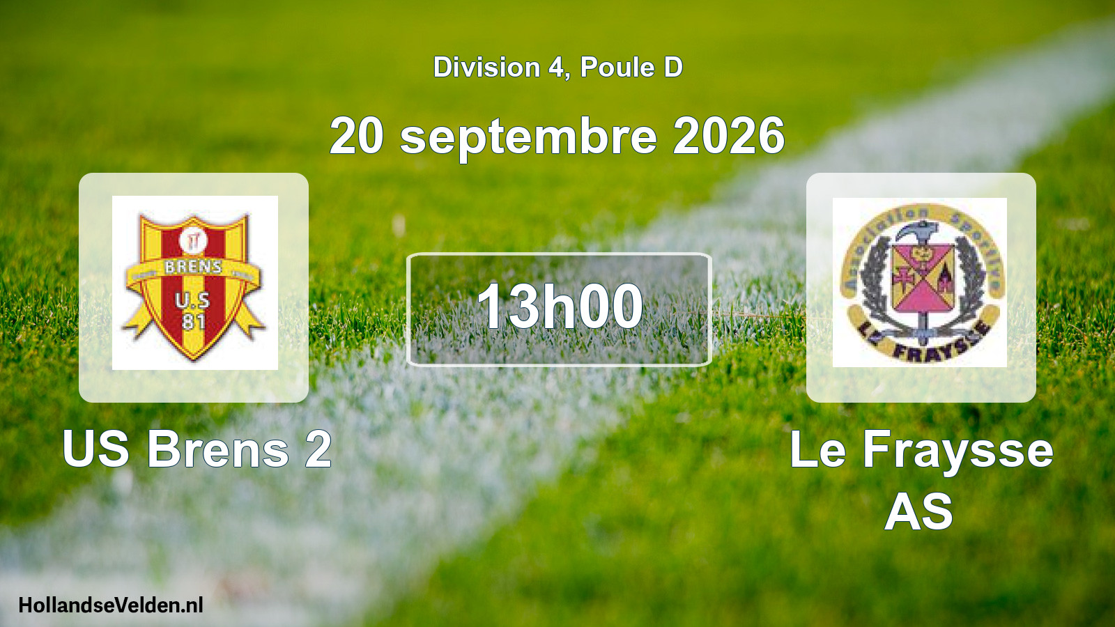 Match programmé: US Brens 2 - Le Fraysse AS (20 septembre 2026)