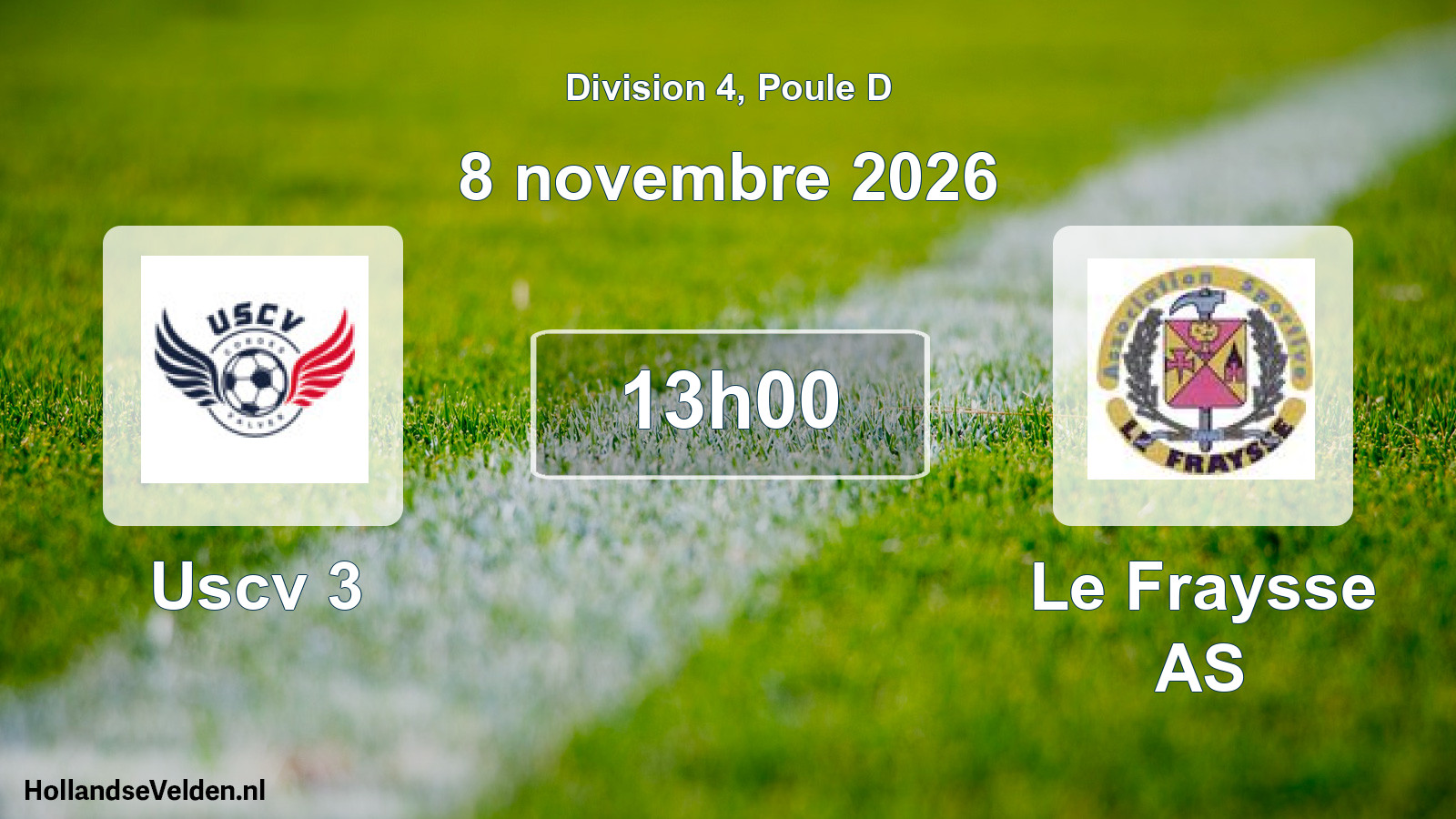 Match programmé: Uscv 3 - Le Fraysse AS (8 novembre 2026)
