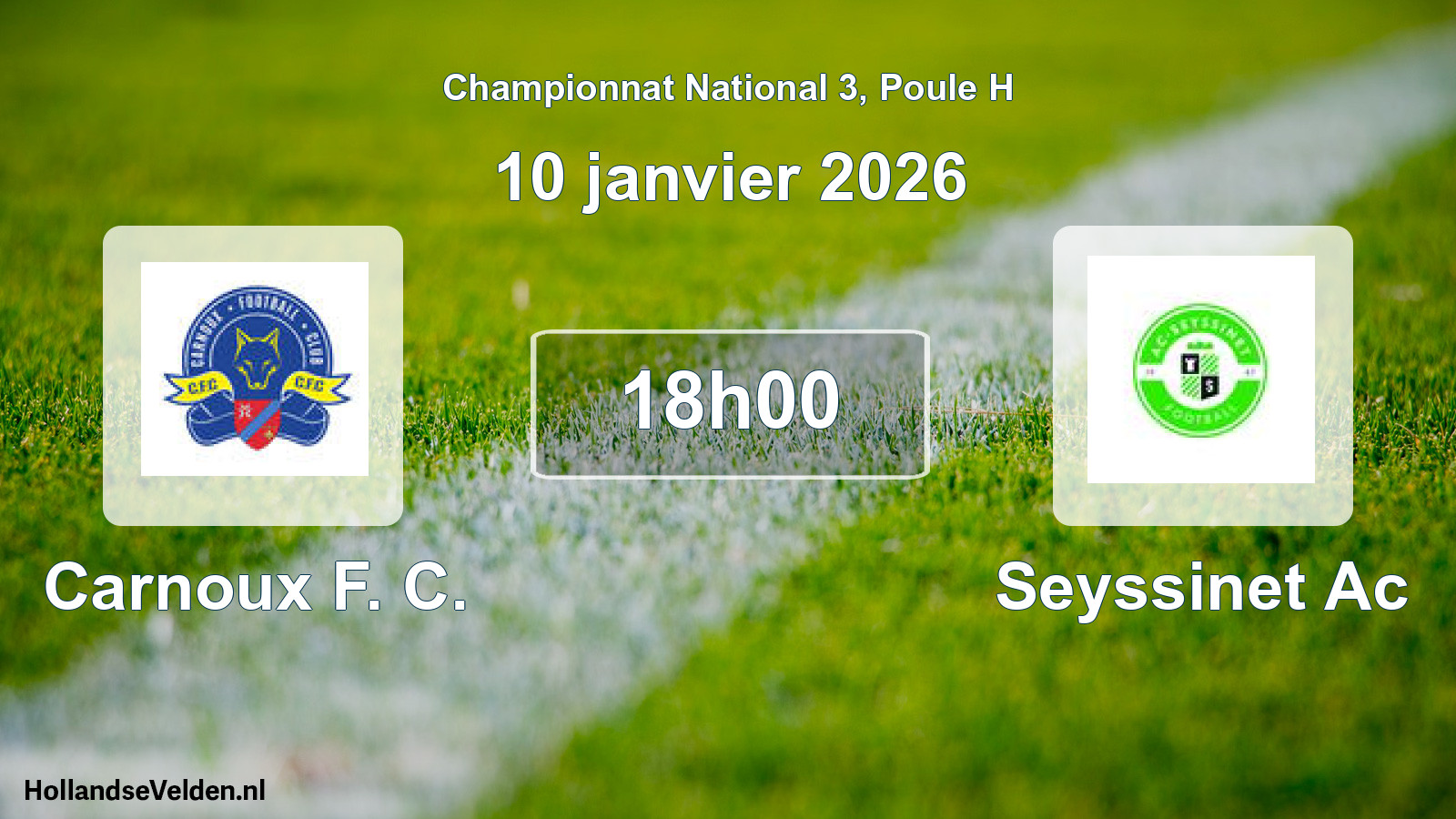 Scheduled Match: Carnoux F. C. - Seyssinet Ac (10 January 2026)