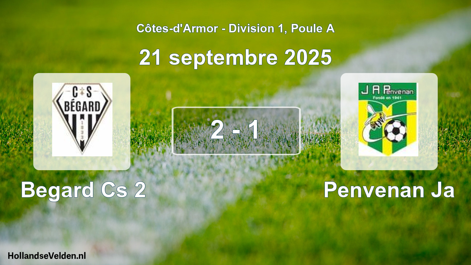 Gespeelde wedstrijd: Begard Cs 2 - Penvenan Ja 2 - 1 (21 september 2025)