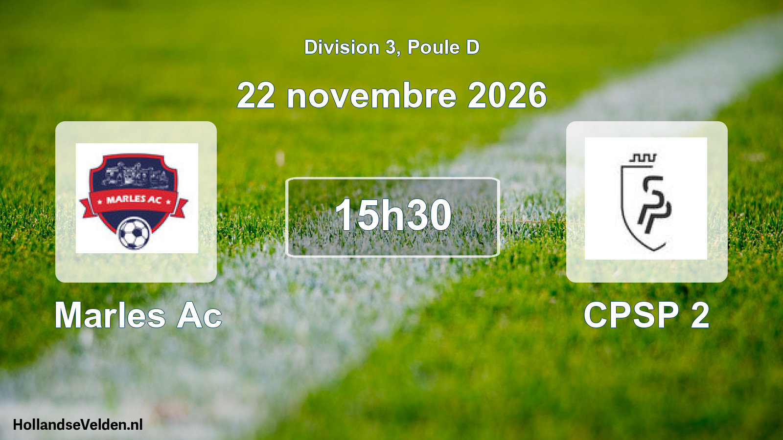 Scheduled Match: Marles Ac - CPSP 2 (22 November 2026)