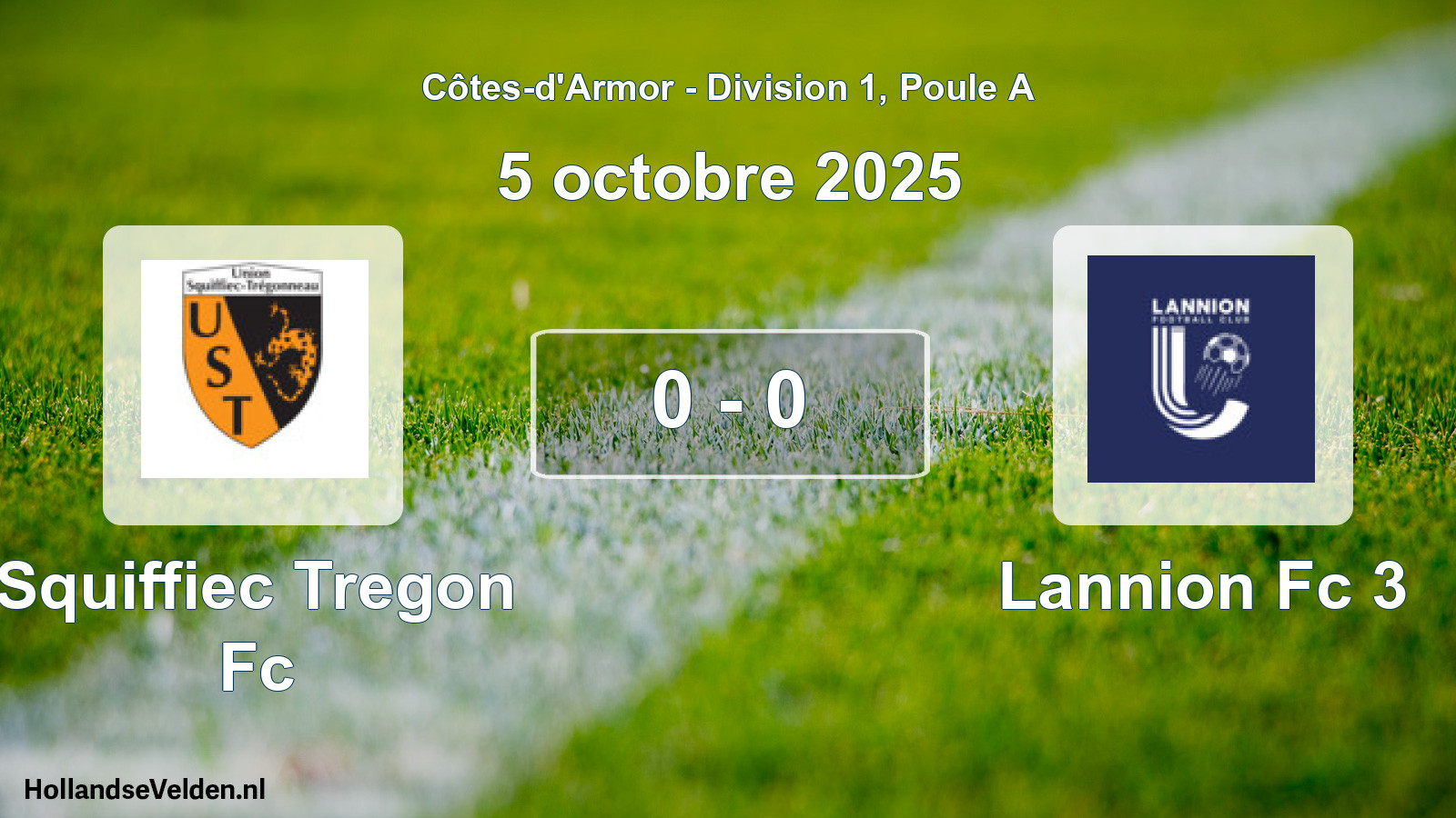 Gespeelde wedstrijd: Squiffiec Tregon Fc - Lannion Fc 3 0 - 0 (5 oktober 2025)
