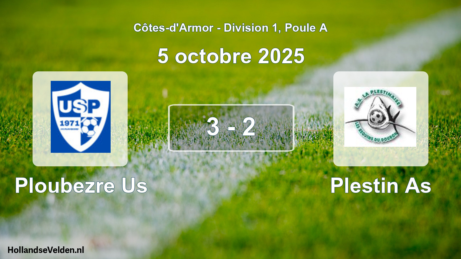 Total number of matches played: Ploubezre Us - Plestin As 3 - 2 (5 October 2025)