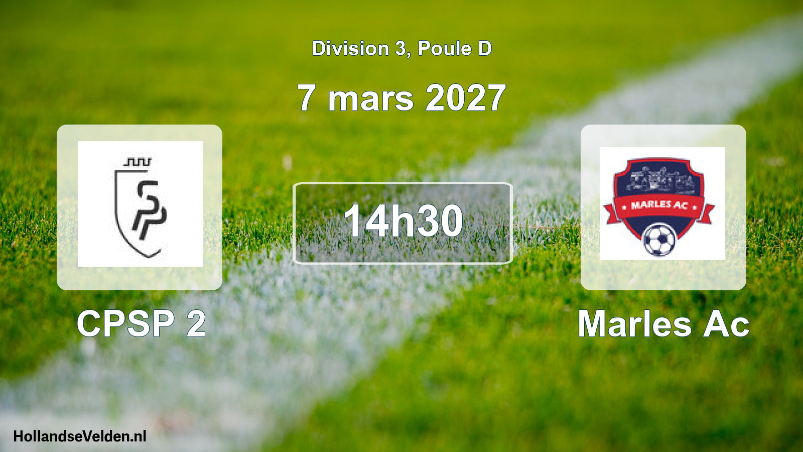 Scheduled Match: CPSP 2 - Marles Ac (7 March 2027)
