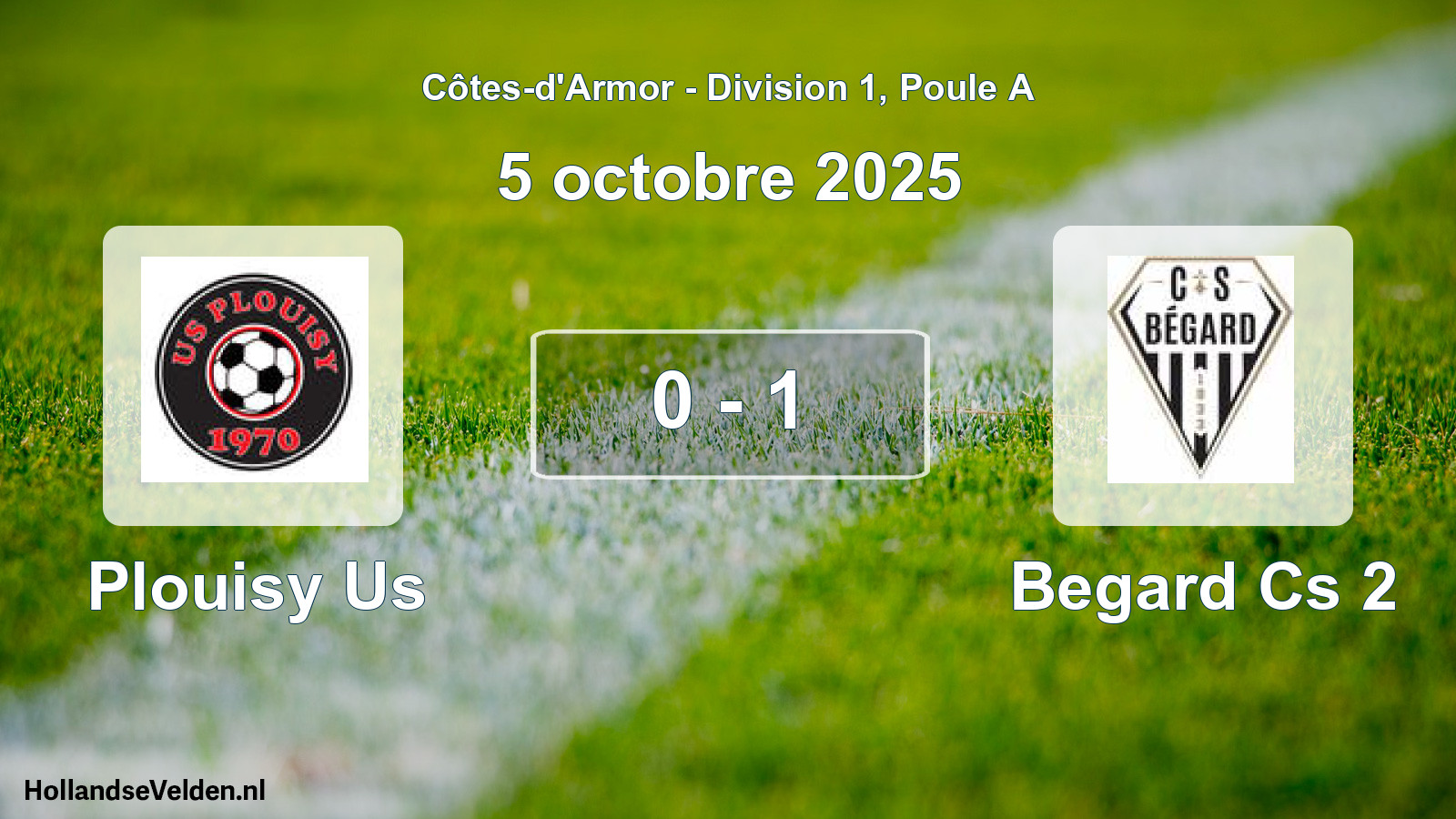 Gespeelde wedstrijd: Plouisy Us - Begard Cs 2 0 - 1 (5 octobre 2025)