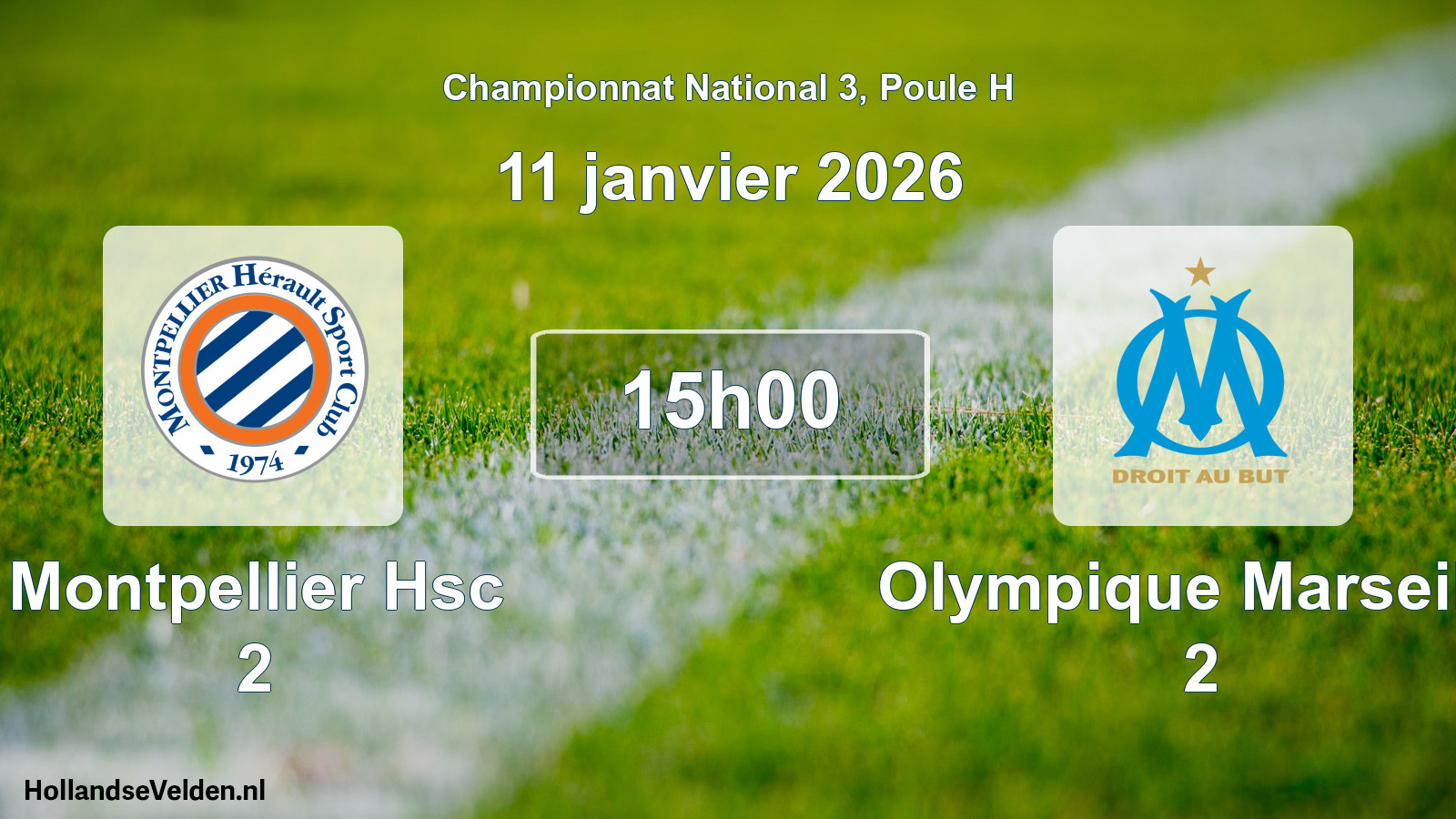 Geplande wedstrijd: Montpellier Hsc 2 - Olympique Marseille 2 (11 januari 2026)