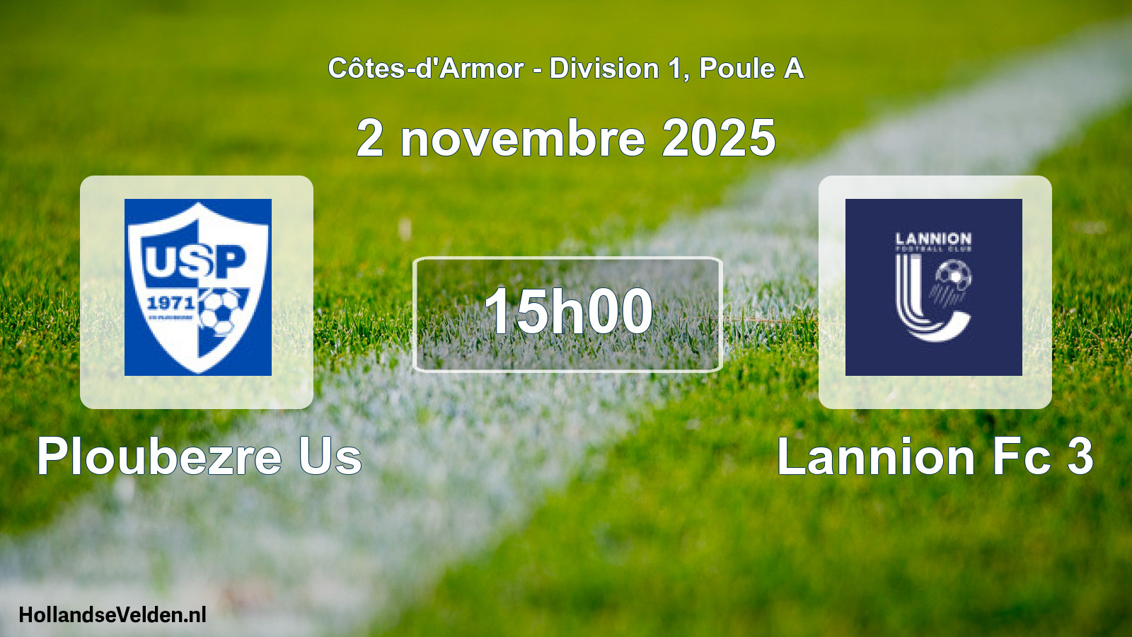 Geplande wedstrijd: Ploubezre Us - Lannion Fc 3 (2 novembre 2025)