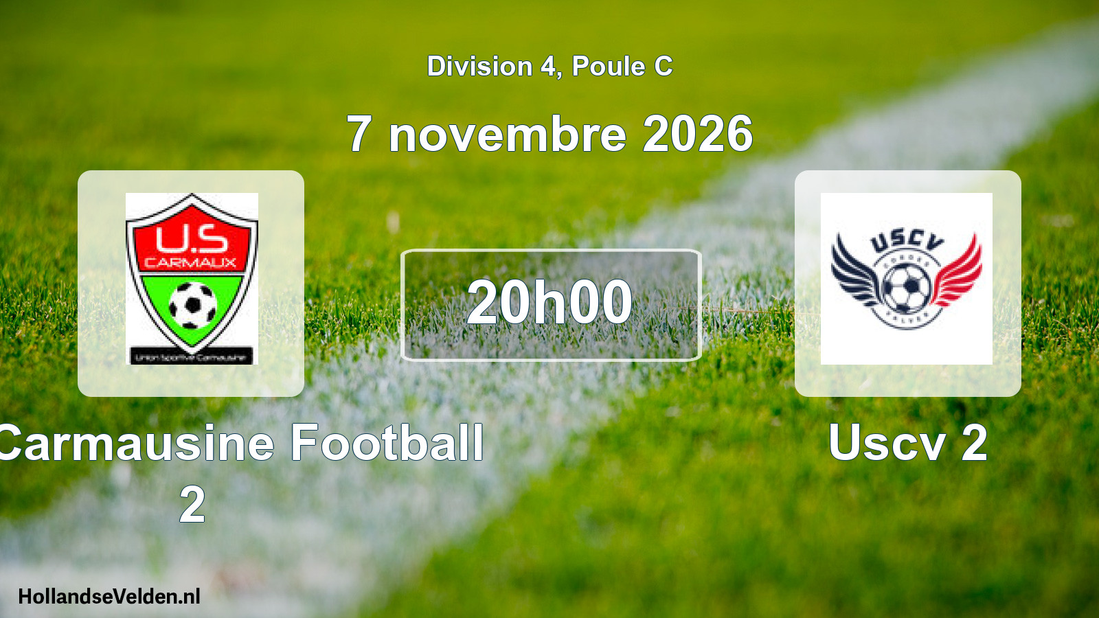 Scheduled Match: US Carmausine Football 2 - Uscv 2 (7 November 2026)