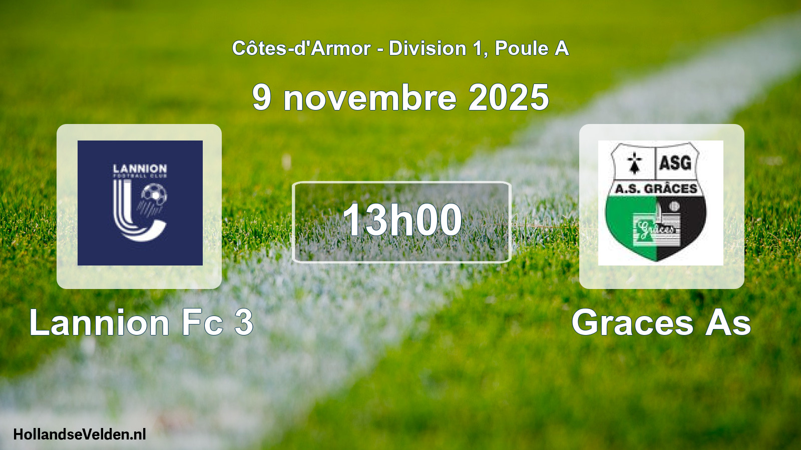 Geplande wedstrijd: Lannion Fc 3 - Graces As (9 november 2025)