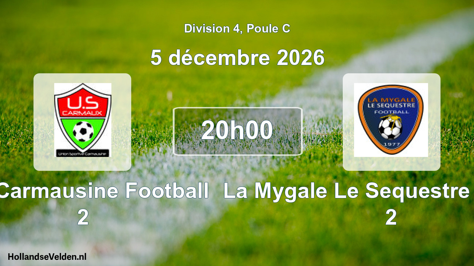 Match programmé: US Carmausine Football 2 - La Mygale Le Sequestre Football 2 (5 décembre 2026)