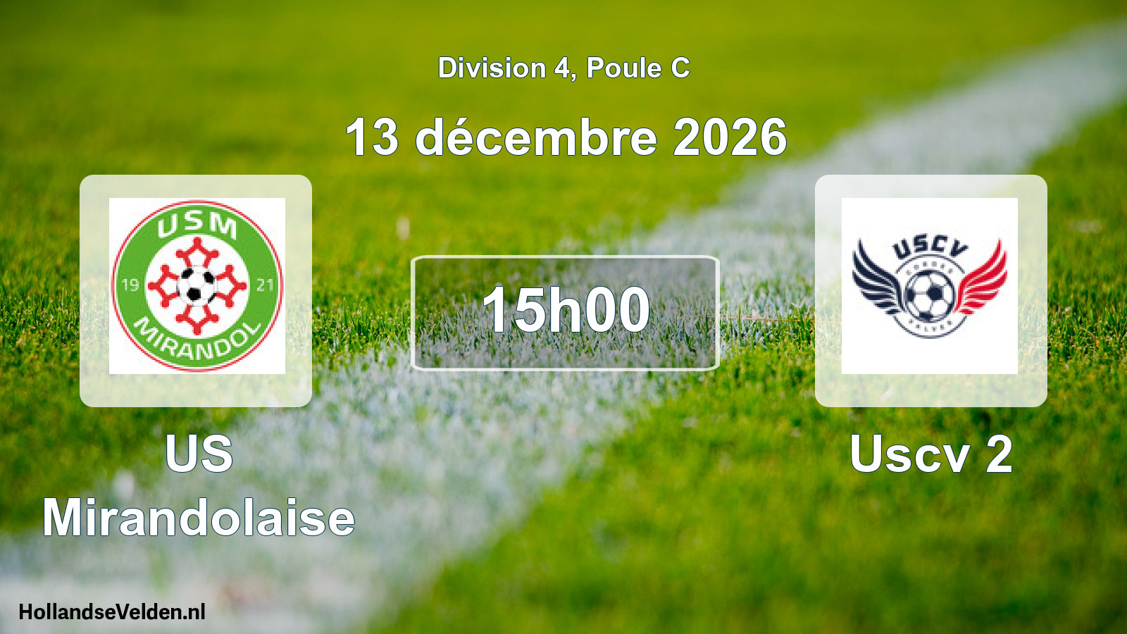 Match programmé: US Mirandolaise - Uscv 2 (13 décembre 2026)