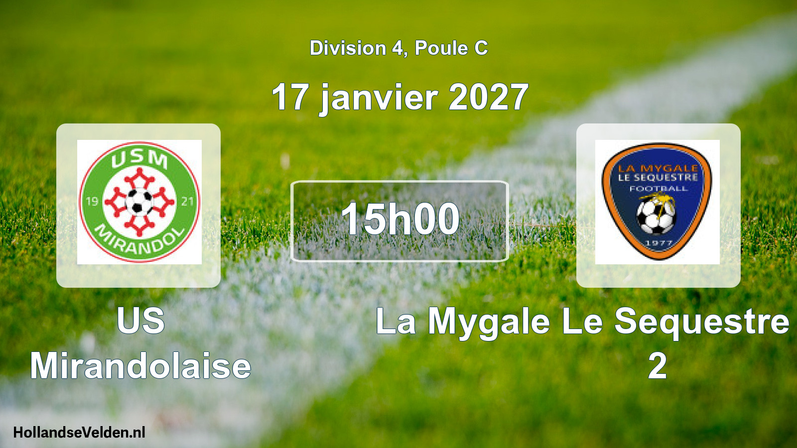 Scheduled Match: US Mirandolaise - La Mygale Le Sequestre Football 2 (17 January 2027)