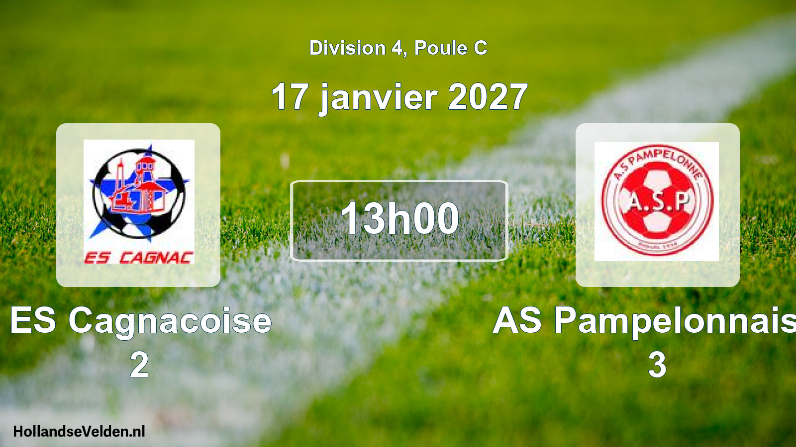 Scheduled Match: ES Cagnacoise 2 - AS Pampelonnaise 3 (17 January 2027)