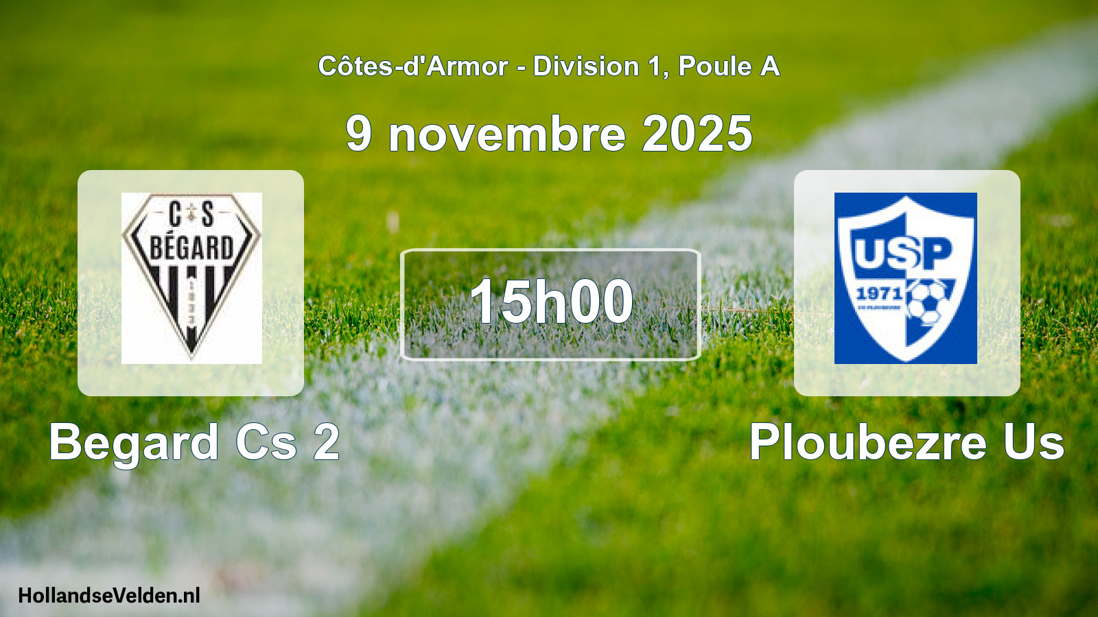 Scheduled Match: Begard Cs 2 - Ploubezre Us (9 November 2025)