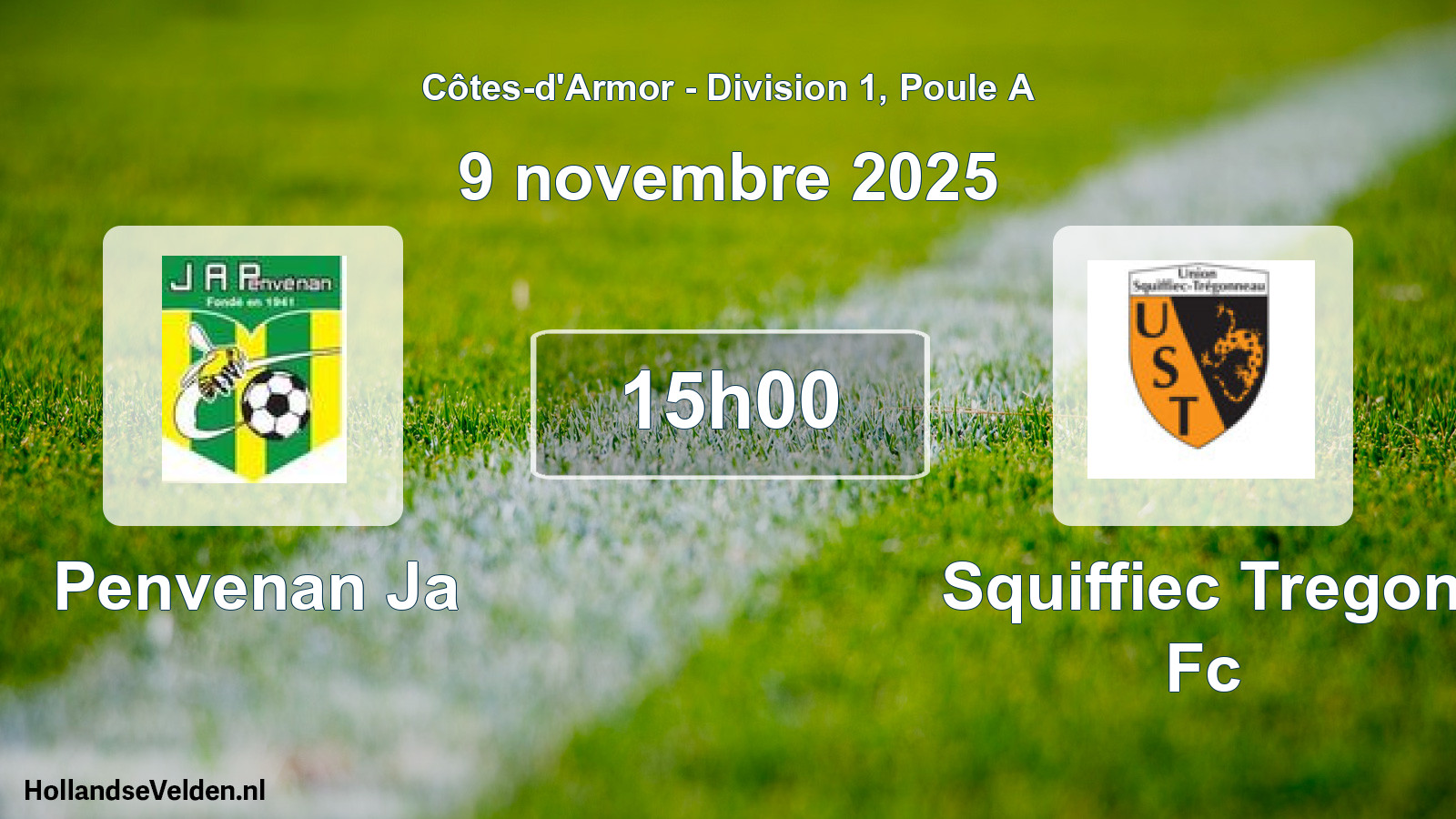 Geplande wedstrijd: Penvenan Ja - Squiffiec Tregon Fc (9 novembre 2025)