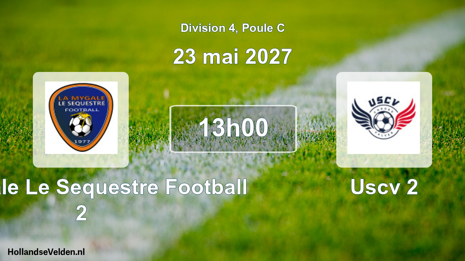 Scheduled Match: La Mygale Le Sequestre Football 2 - Uscv 2 (23 May 2027)