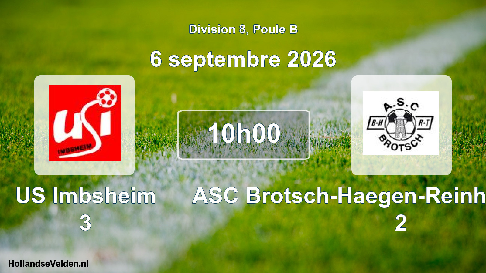 Scheduled Match: US Imbsheim 3 - ASC Brotsch-Haegen-Reinhardmünster 2 (6 September 2026)